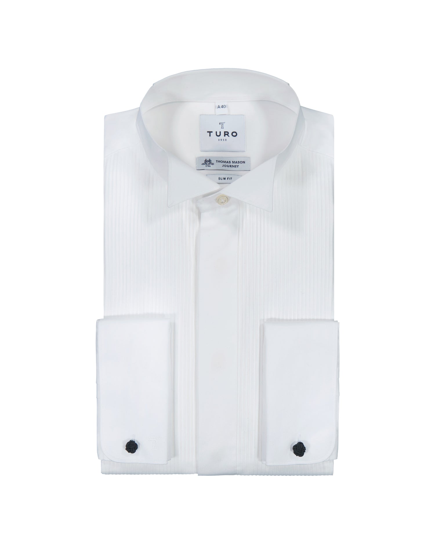 Slim fit shirt in Thomas Mason journey (8489423634762)