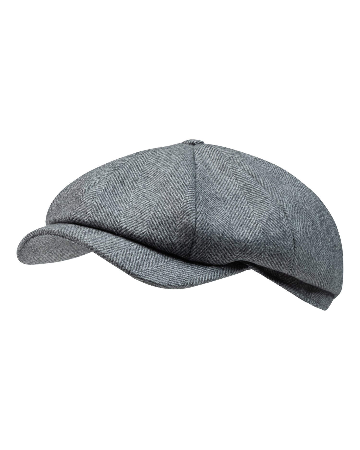 Newspaper Boy Cap in Grey Wool-Cashmere Flannel By Lanificio Di Pray (8454897467722)