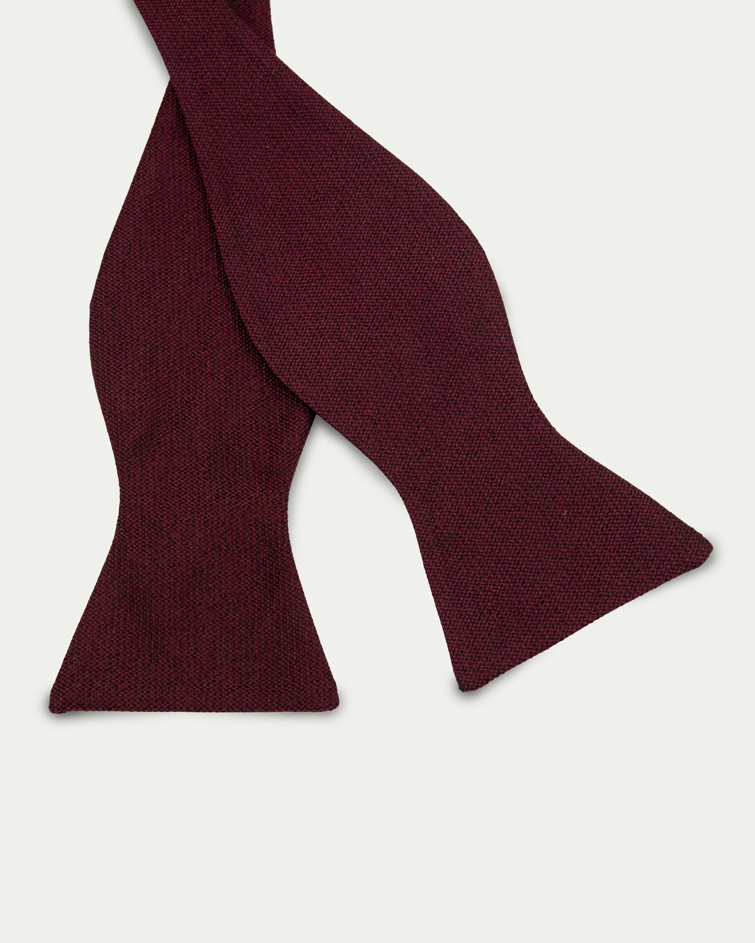 Burgundy Bow Tie in Silk (9479537590602)