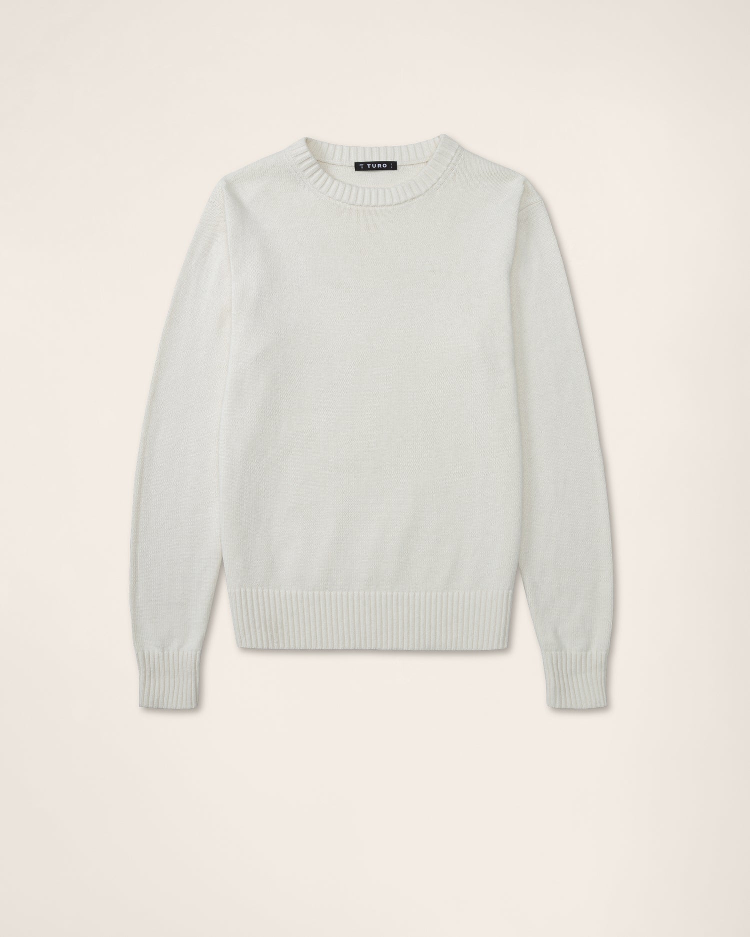 Crew-neck Pullover in White