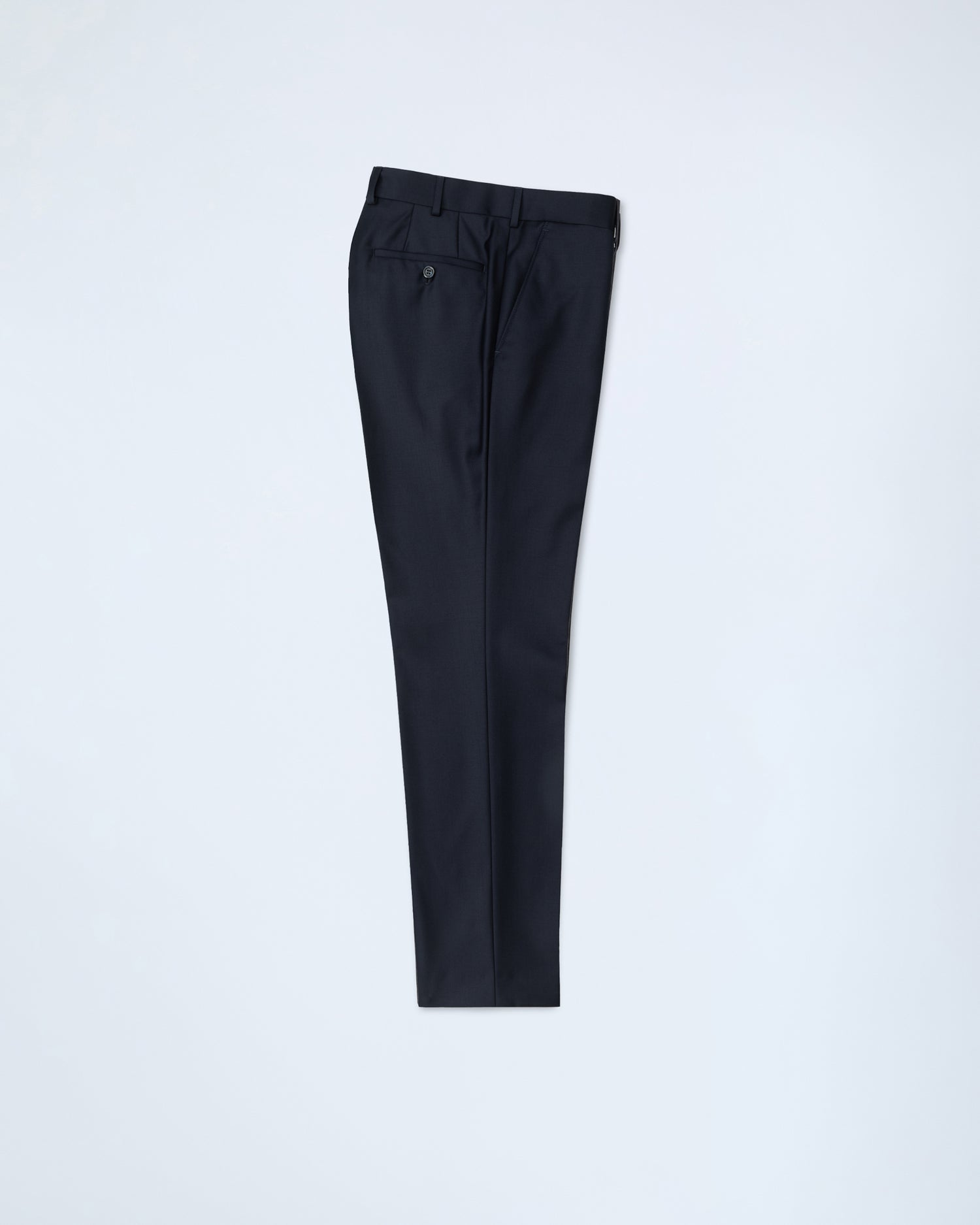 Navy Blue Vitale Barberis Wool Slim fit Trousers (10219827364170)