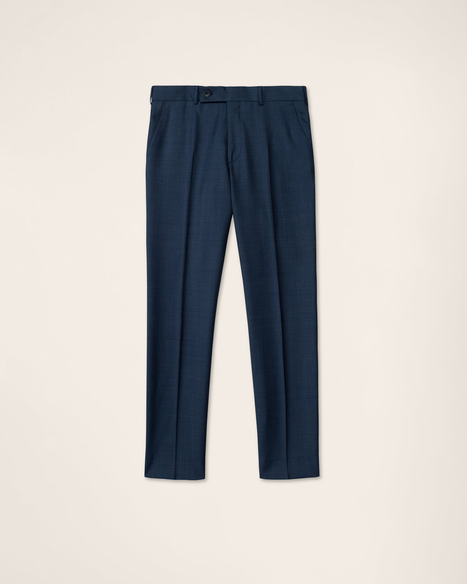 Micro Structure Wool Suit in Navy