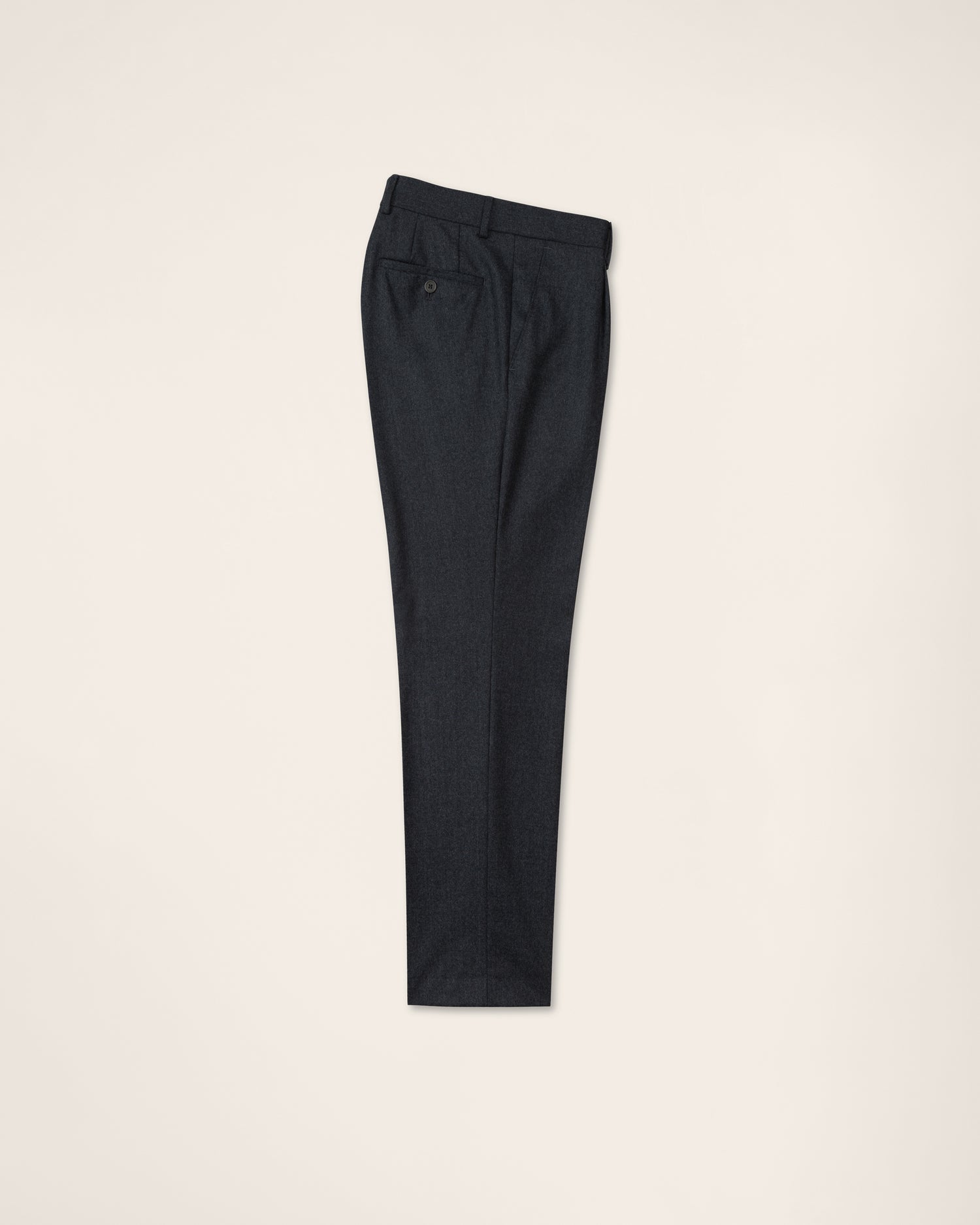 Flannel Trousers in Charcoal Grey
