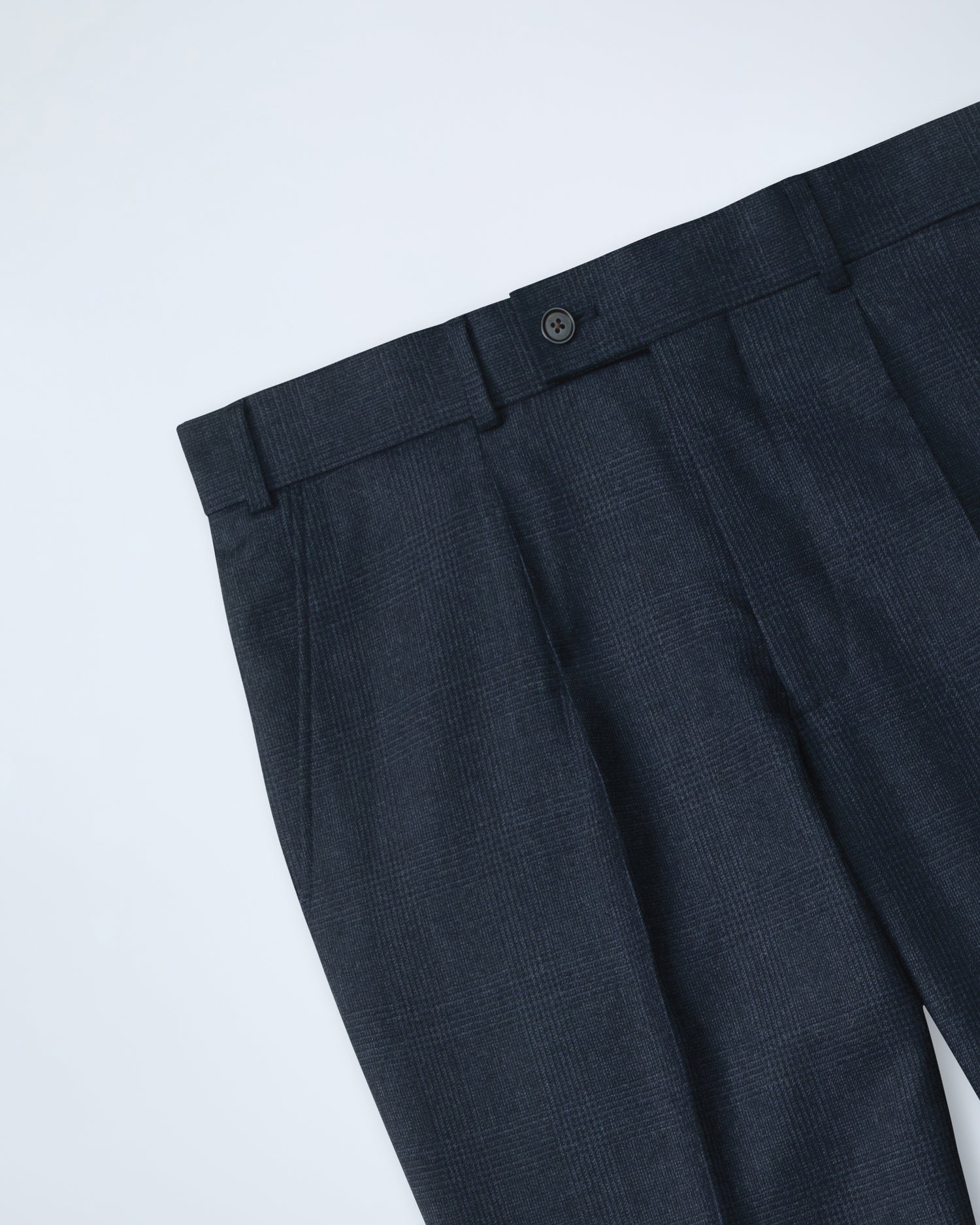 Navy Flannel Suit with Check (10256813883722)