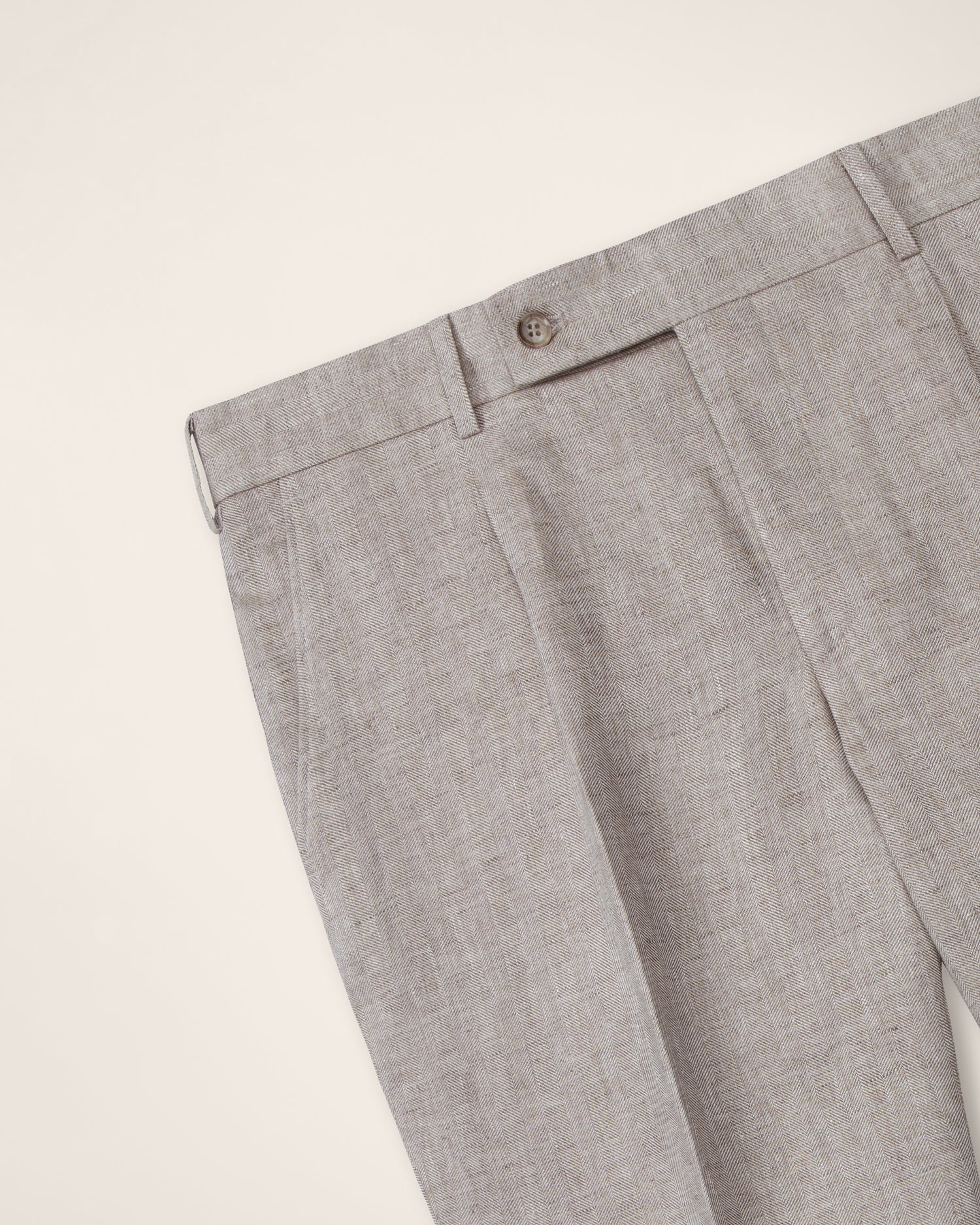 Linen Trousers in Beige