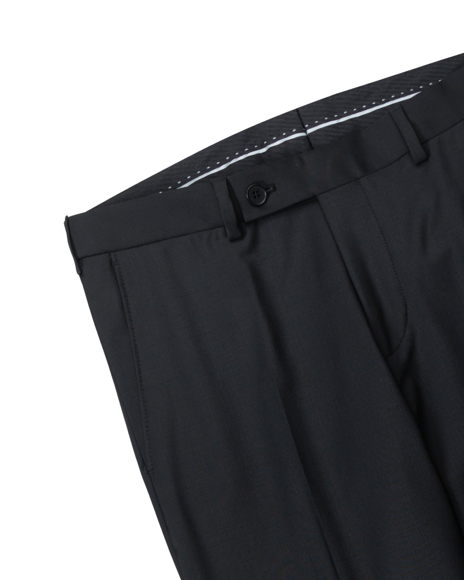 Black Athlete Fit Suit Trousers in Stretch Fabric (2145260109886)