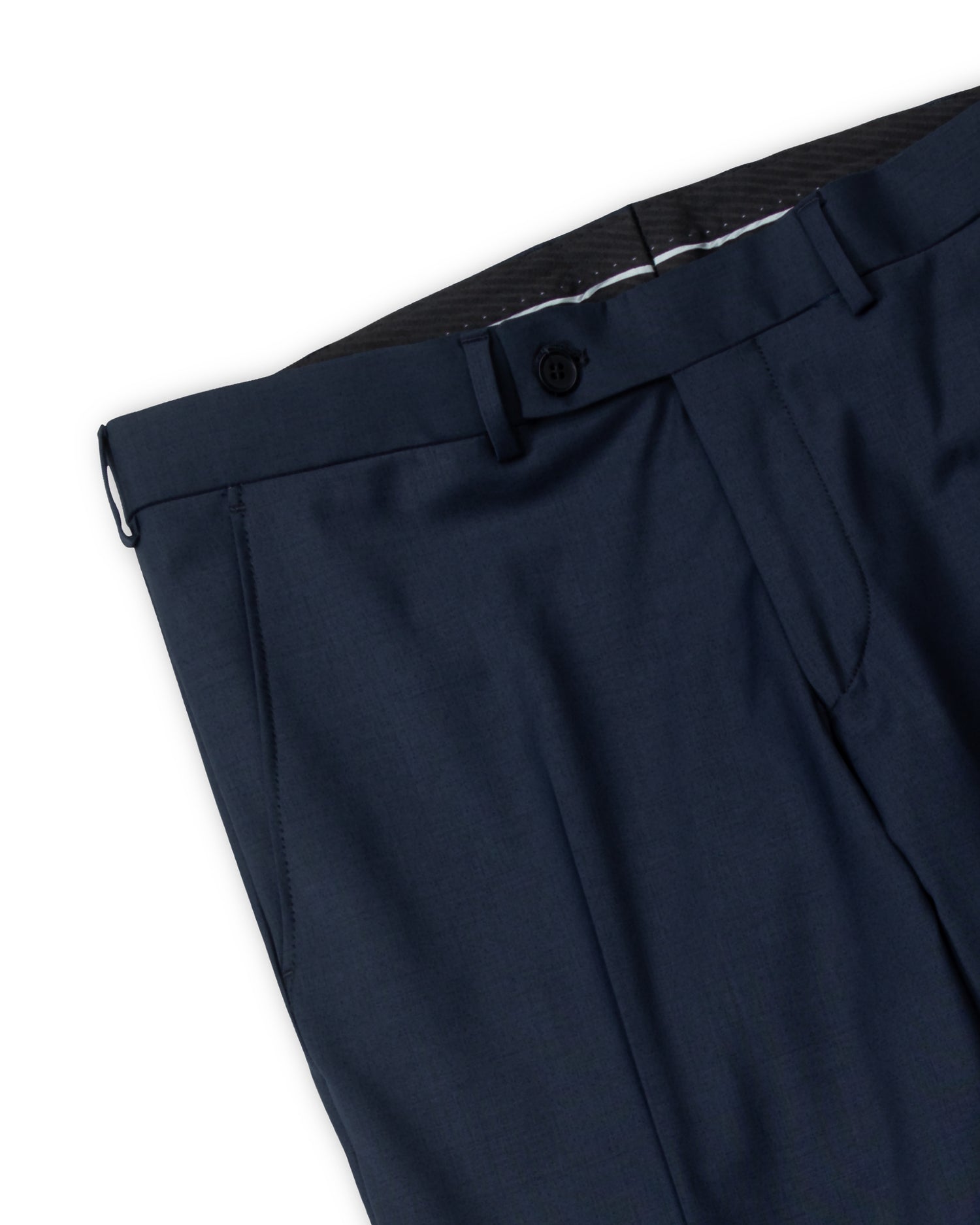 Navy Blue Athlete Fit Suit Trousers in Stretch Fabric (2079950569534)