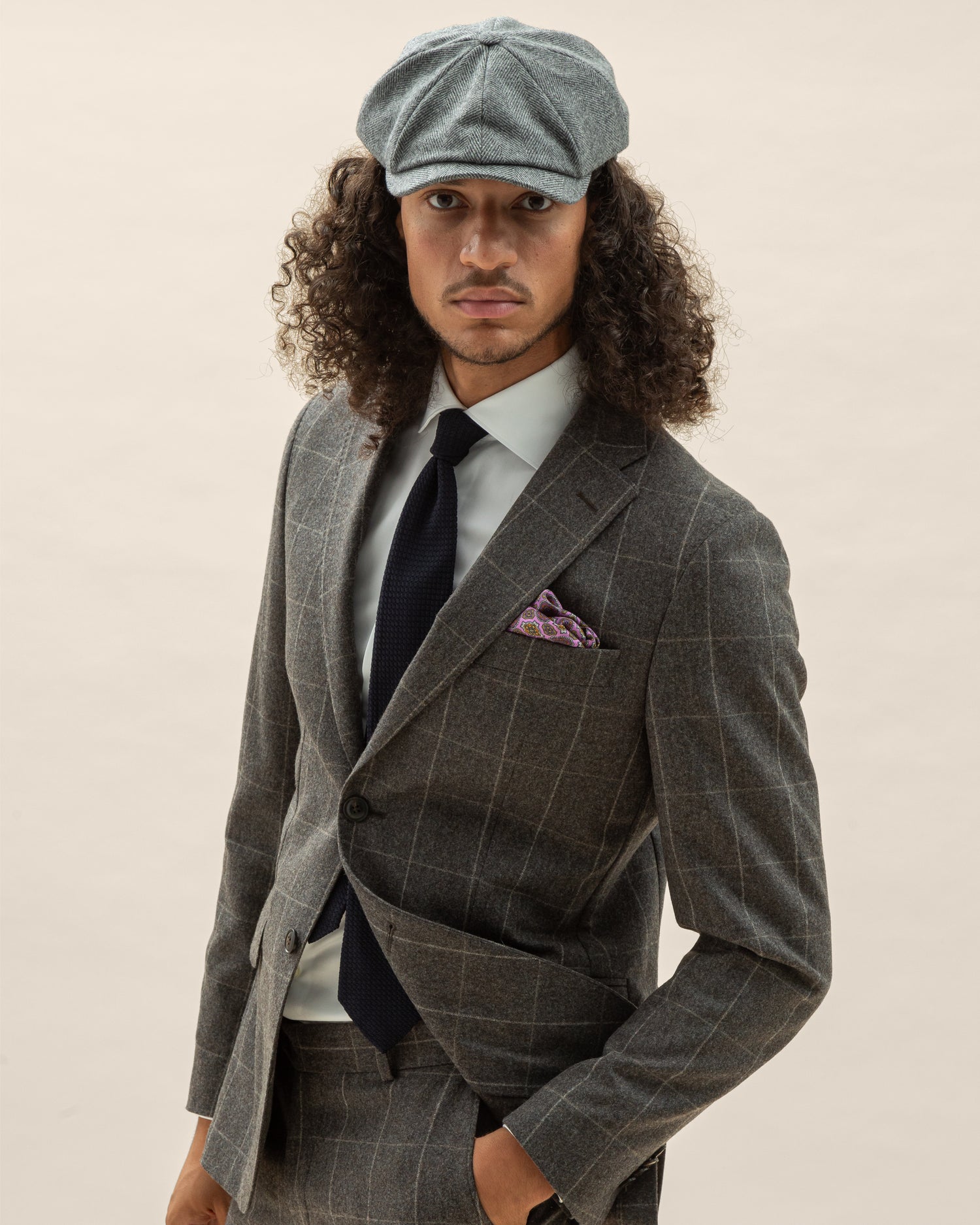 Brown Suit in Lanificio Di Pray Premium Super 130's Wool (8459009229130)