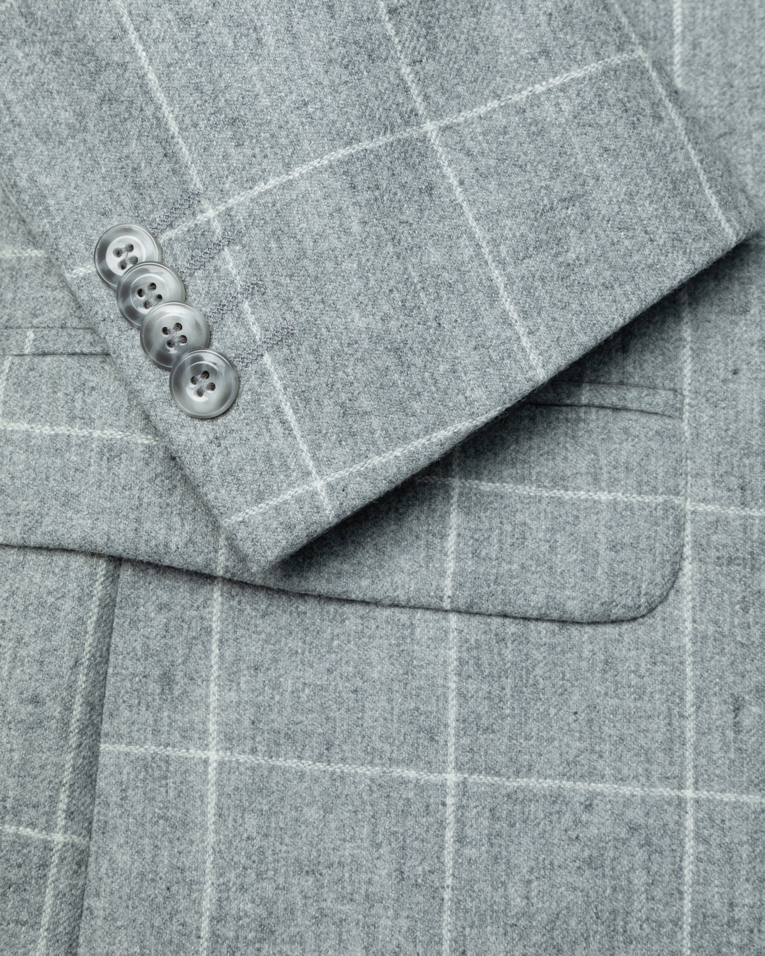 Light Grey Suit in Lanificio Di Pray Premium Super 130's Wool (8459006050634)