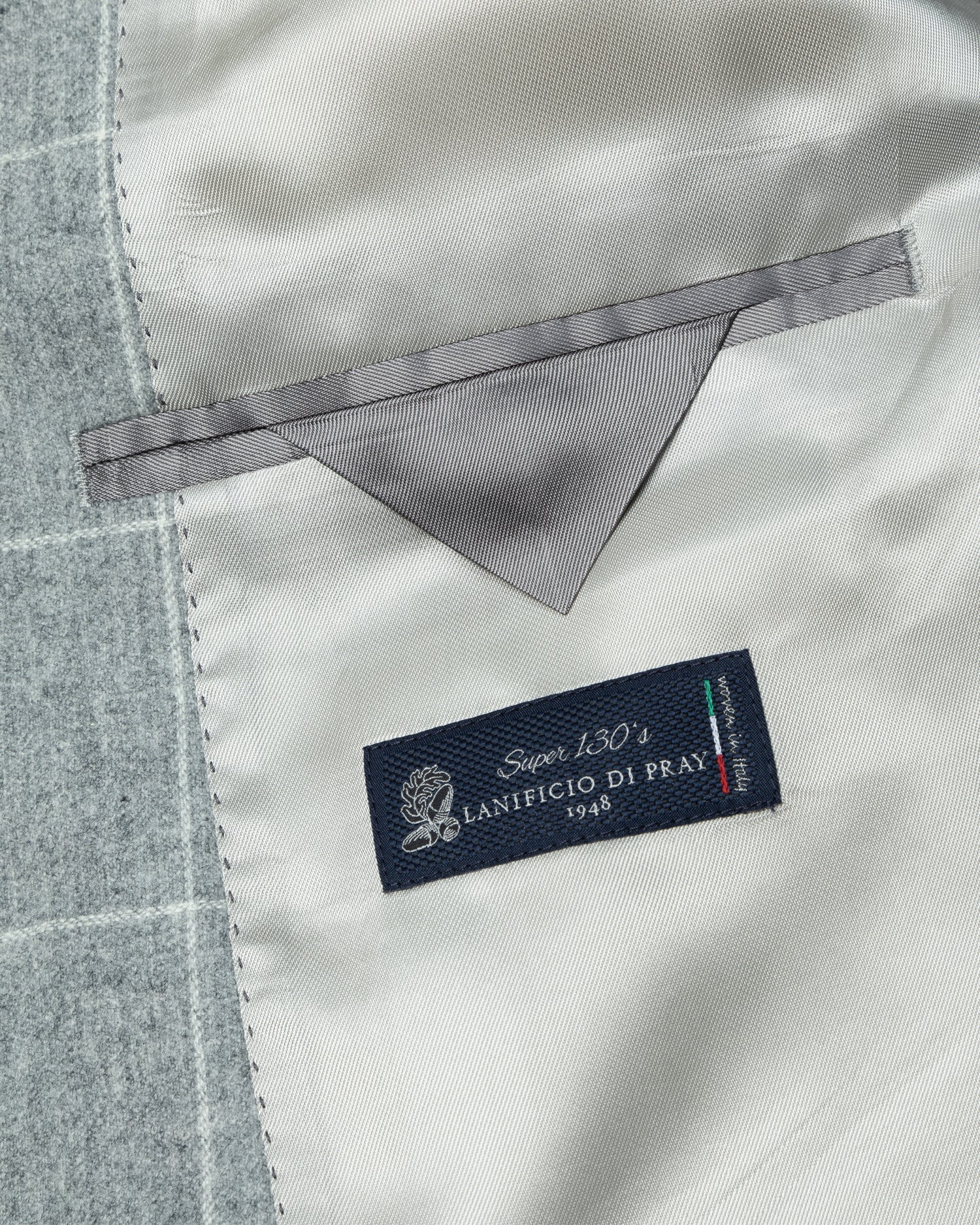 Light Grey Suit in Lanificio Di Pray Premium Super 130's Wool (8459006050634)