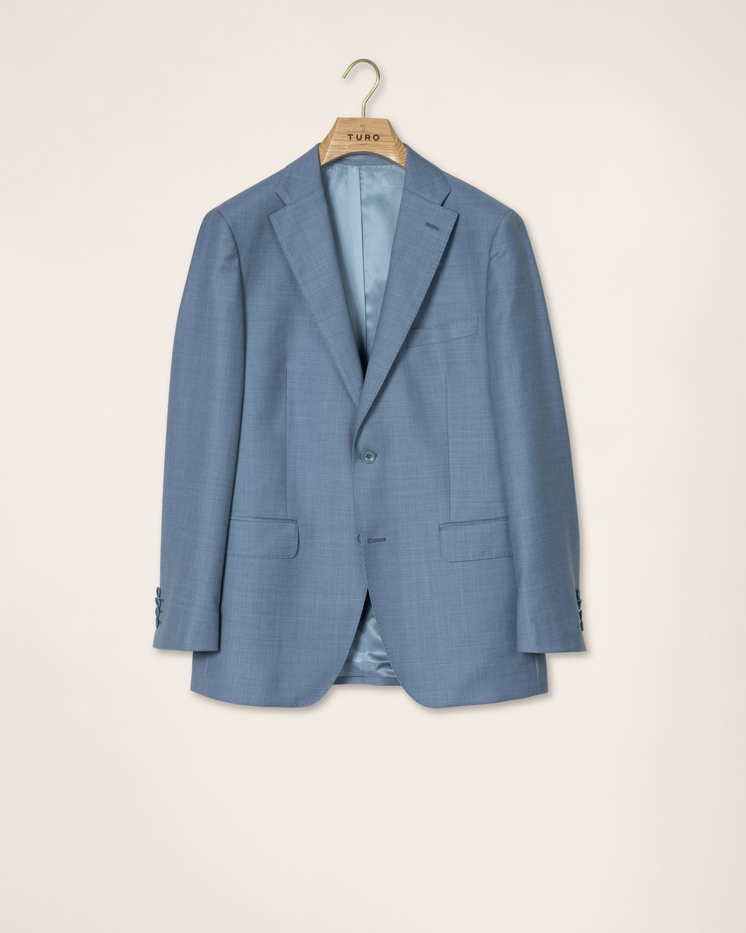 Light Blue Ceremonial Suit Jacket in Wool