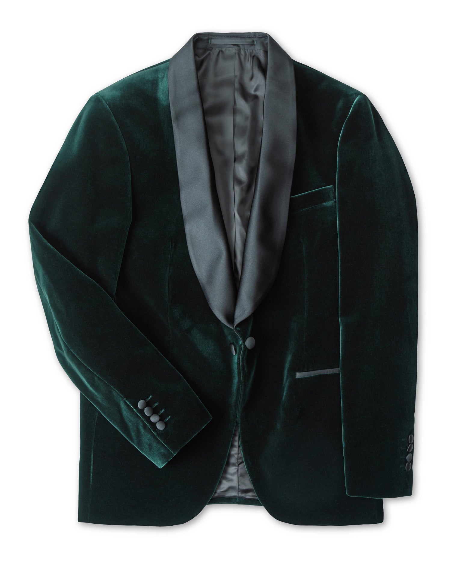 Green Velvet Tuxedo with shawl collar (8555354063178)