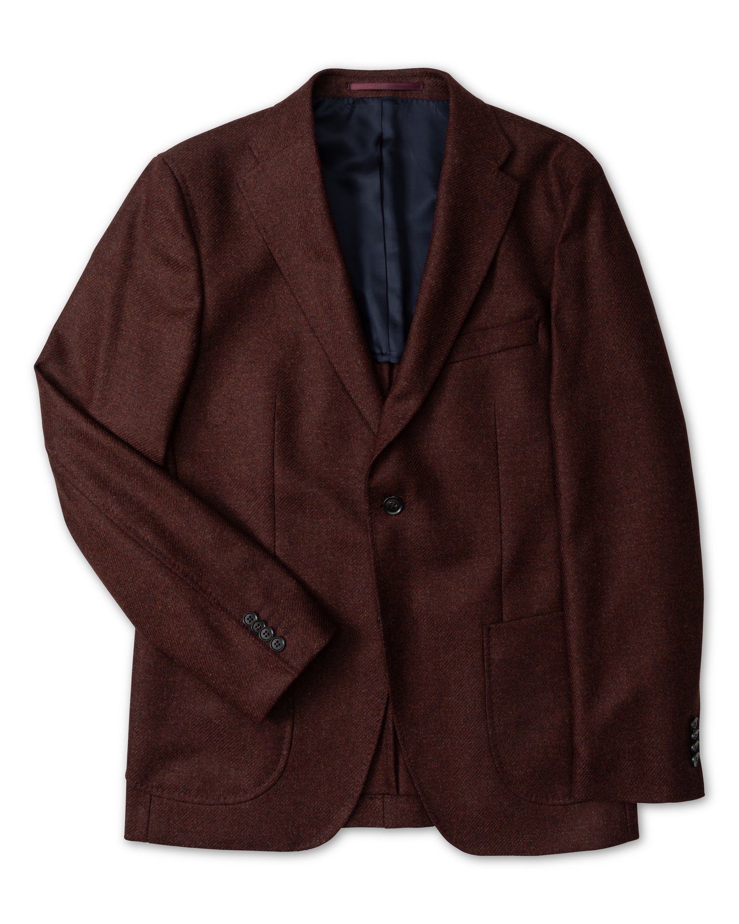 Burgundy Blazer in Lanificio Di Pray Cashmere-Wool (8456538980682)