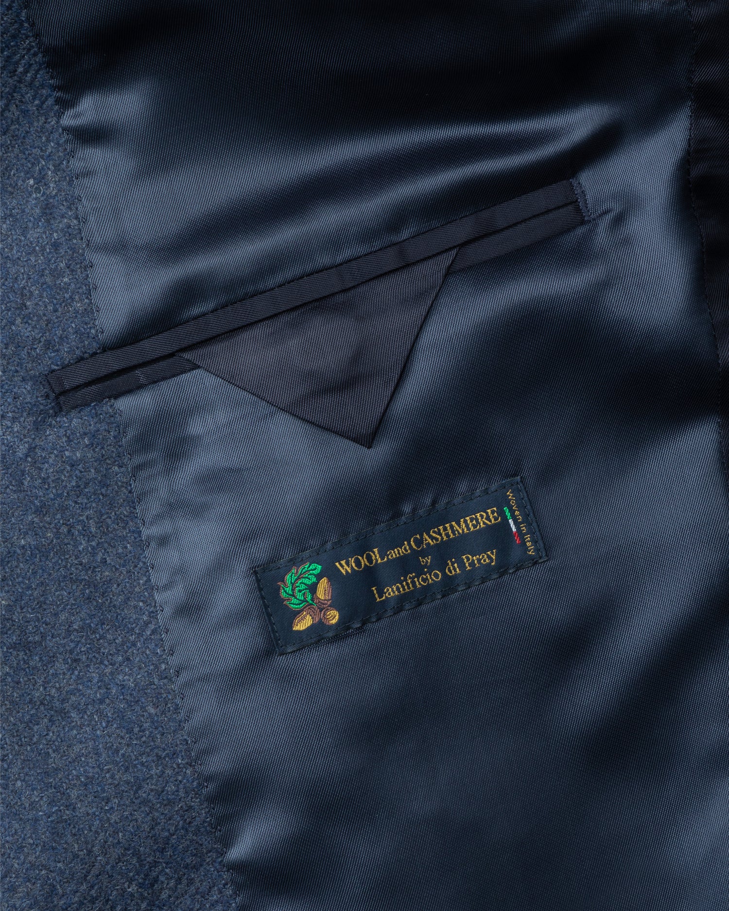 Dark Blue Blazer in Lanificio Di Pray Cashmere-Wool (8456540520778)