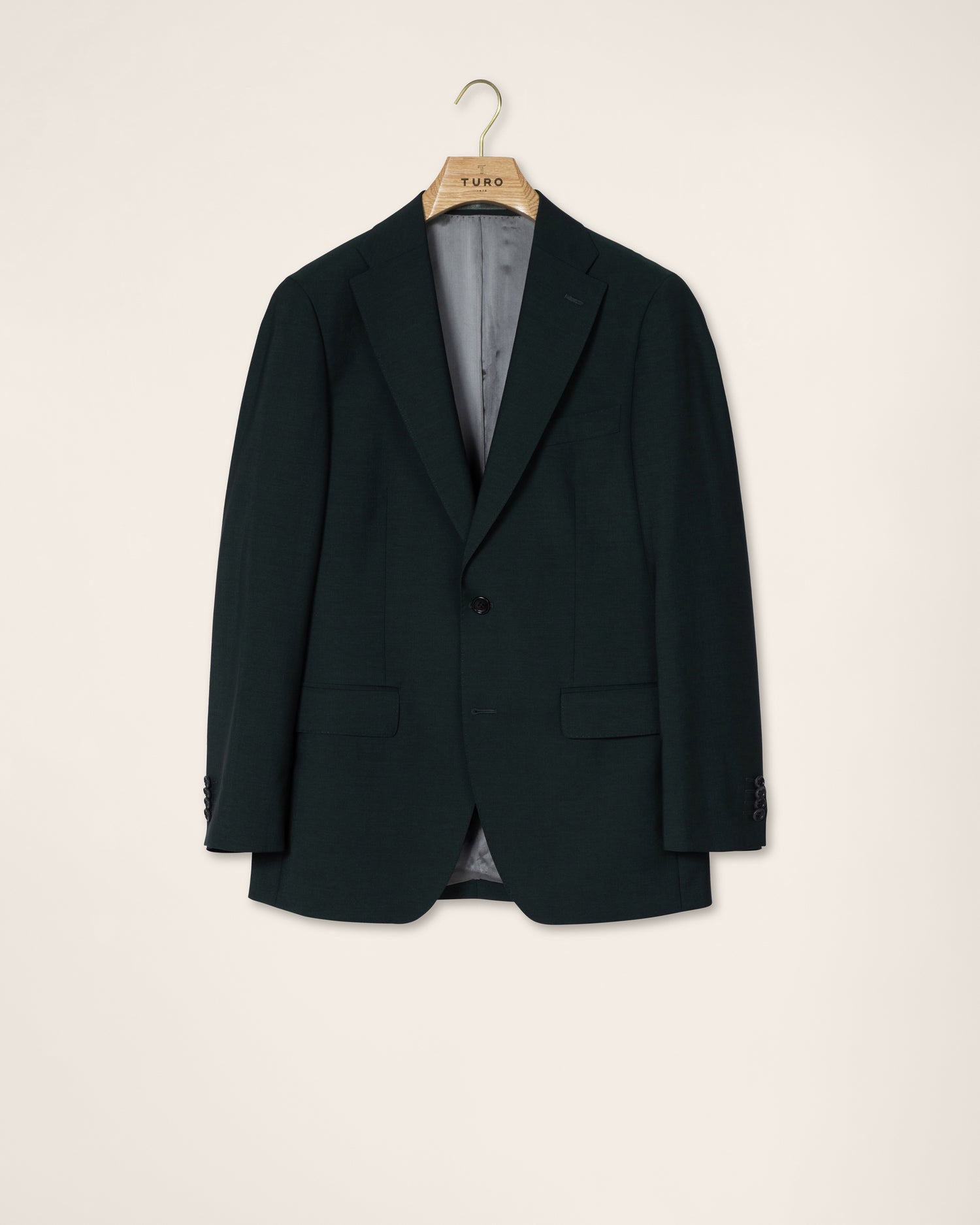 Wool-Mohair Suit in Dark Green