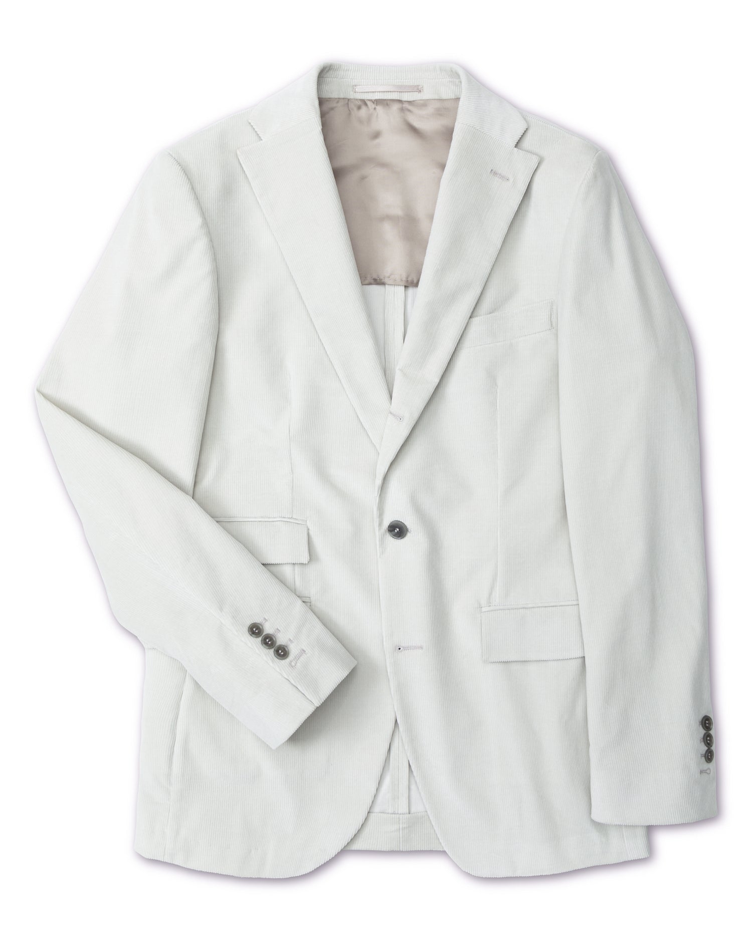 White Corduroy Jacket in Cotton (8456817738058)