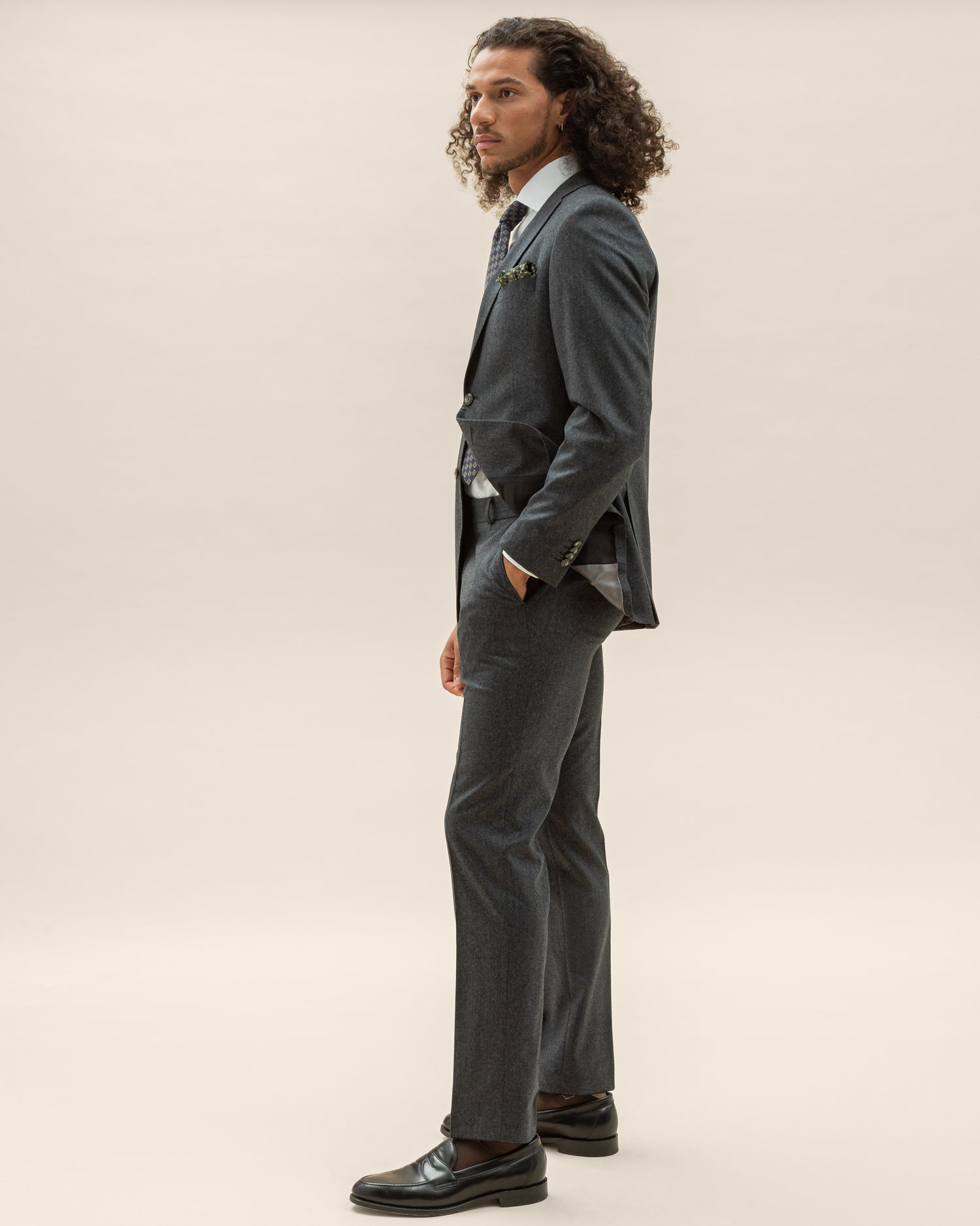 Charcoal Grey Flannell Suit (8482165588298)