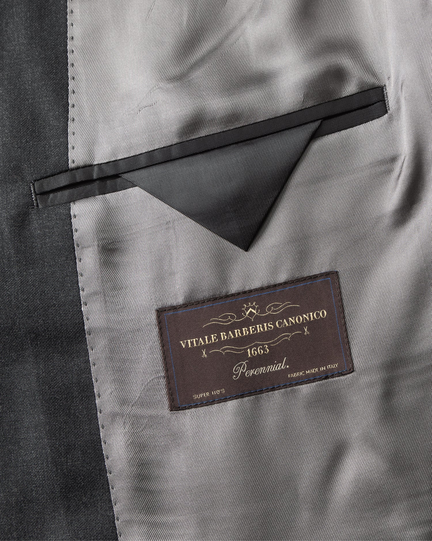 Charcoal Vitale Barberis Wool Suit (9374408278346)