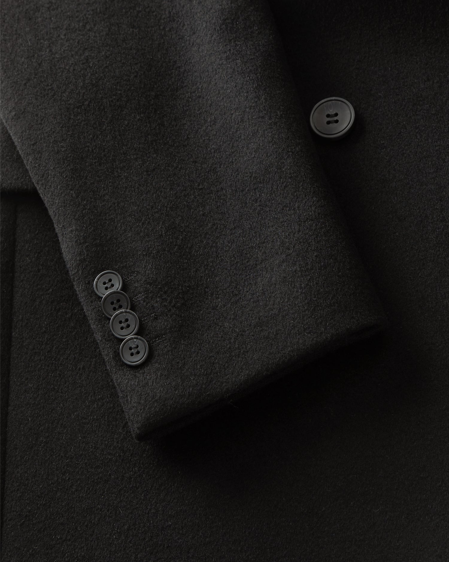 Double-breasted Overcoat in Black (9396731969866)