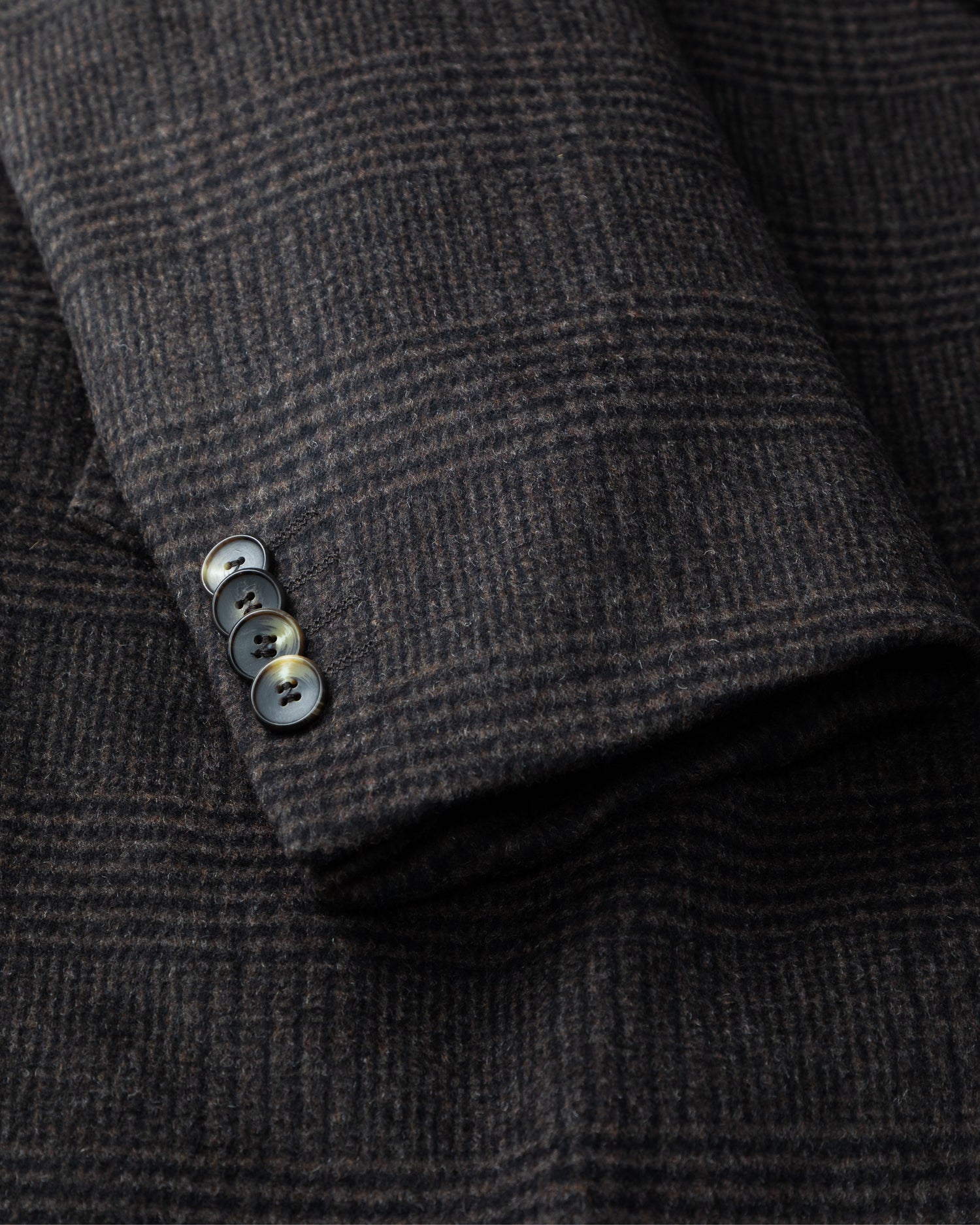 Slim fit Overcoat in Brown Check Fortuny Wool-Cashmere Blend (8464784654666)