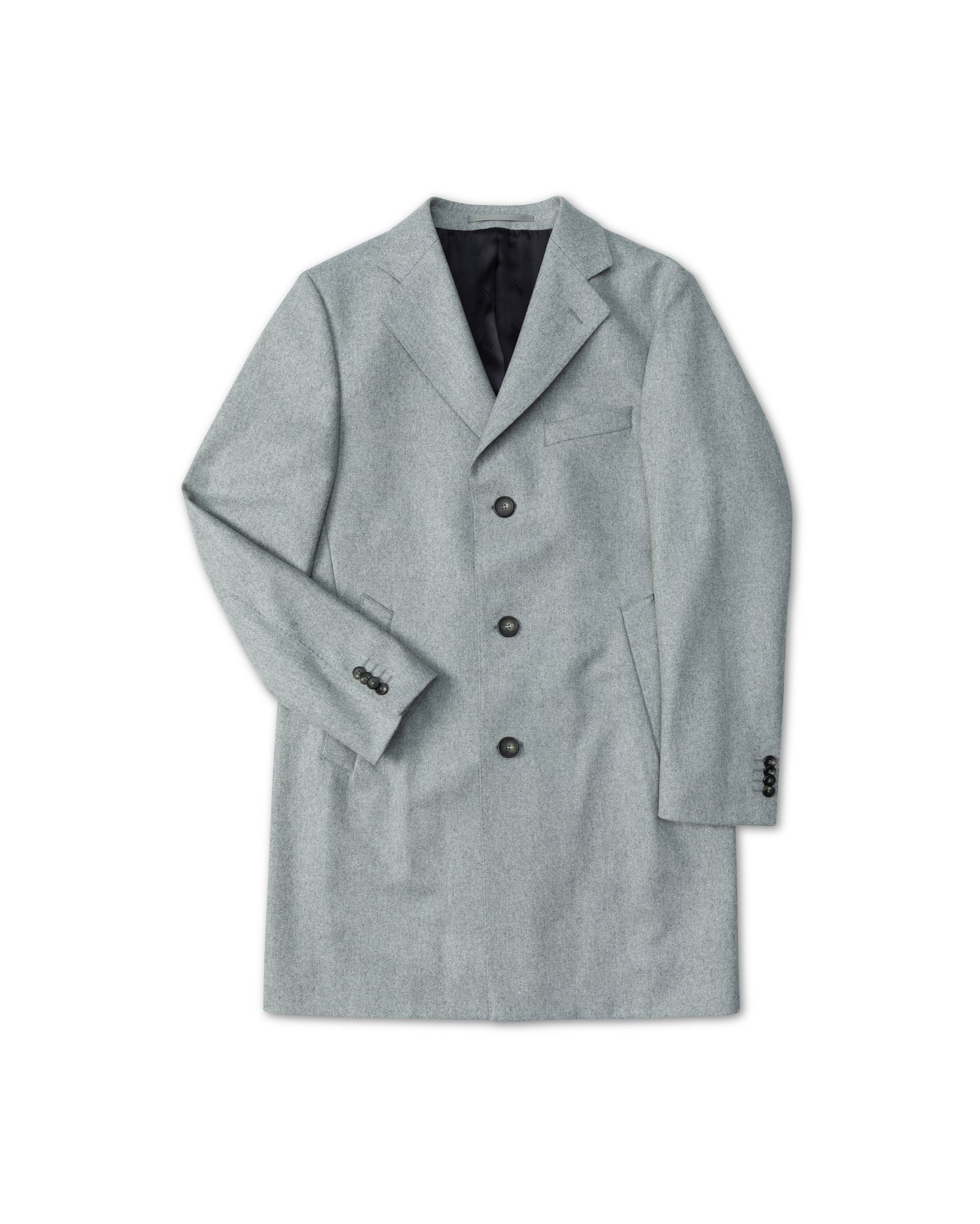 Classic Overcoat in Light Grey Fortex Wool (8464792846666)