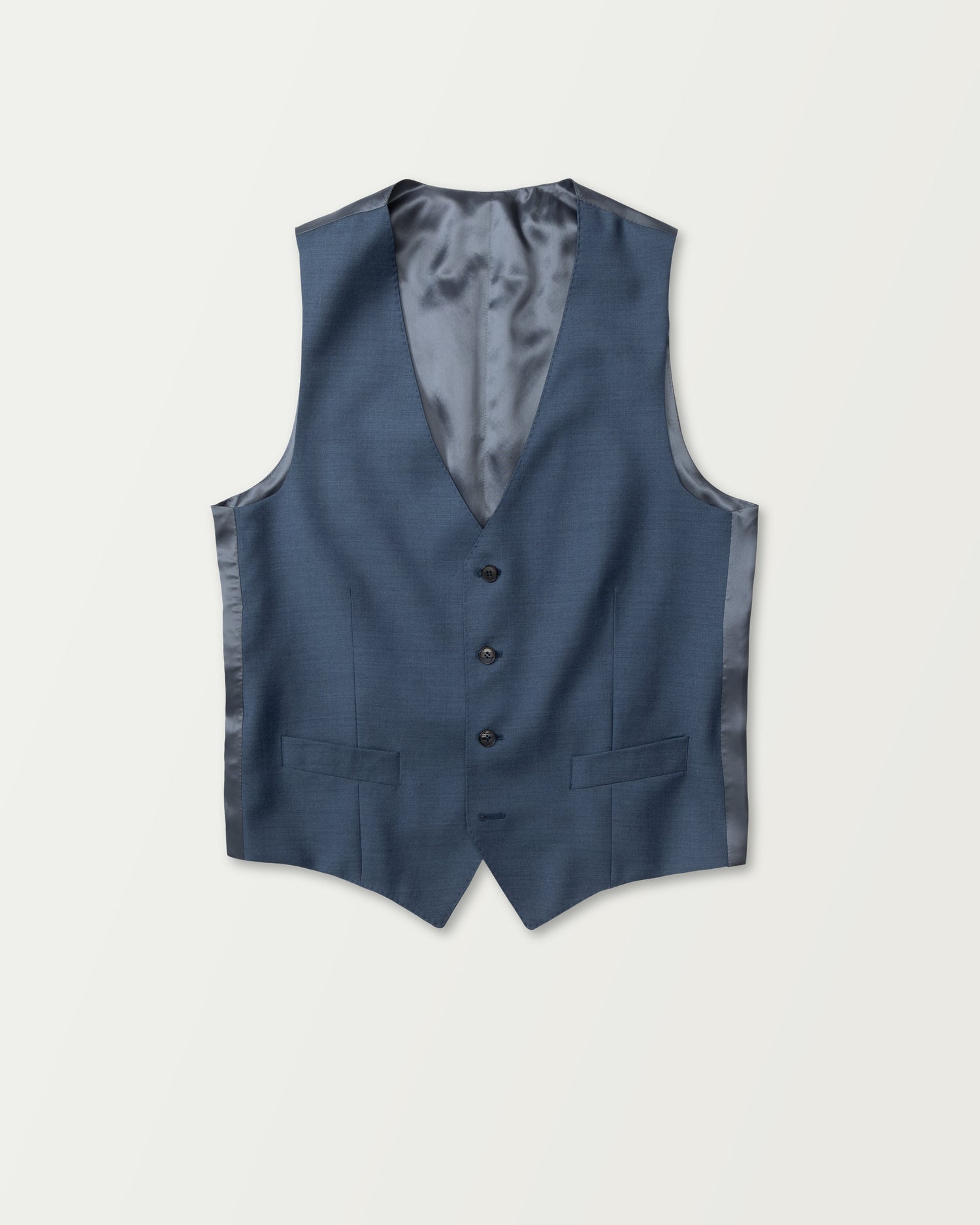 Blue Premium Wool Waistcoat in Slim Fit (8456865710410)