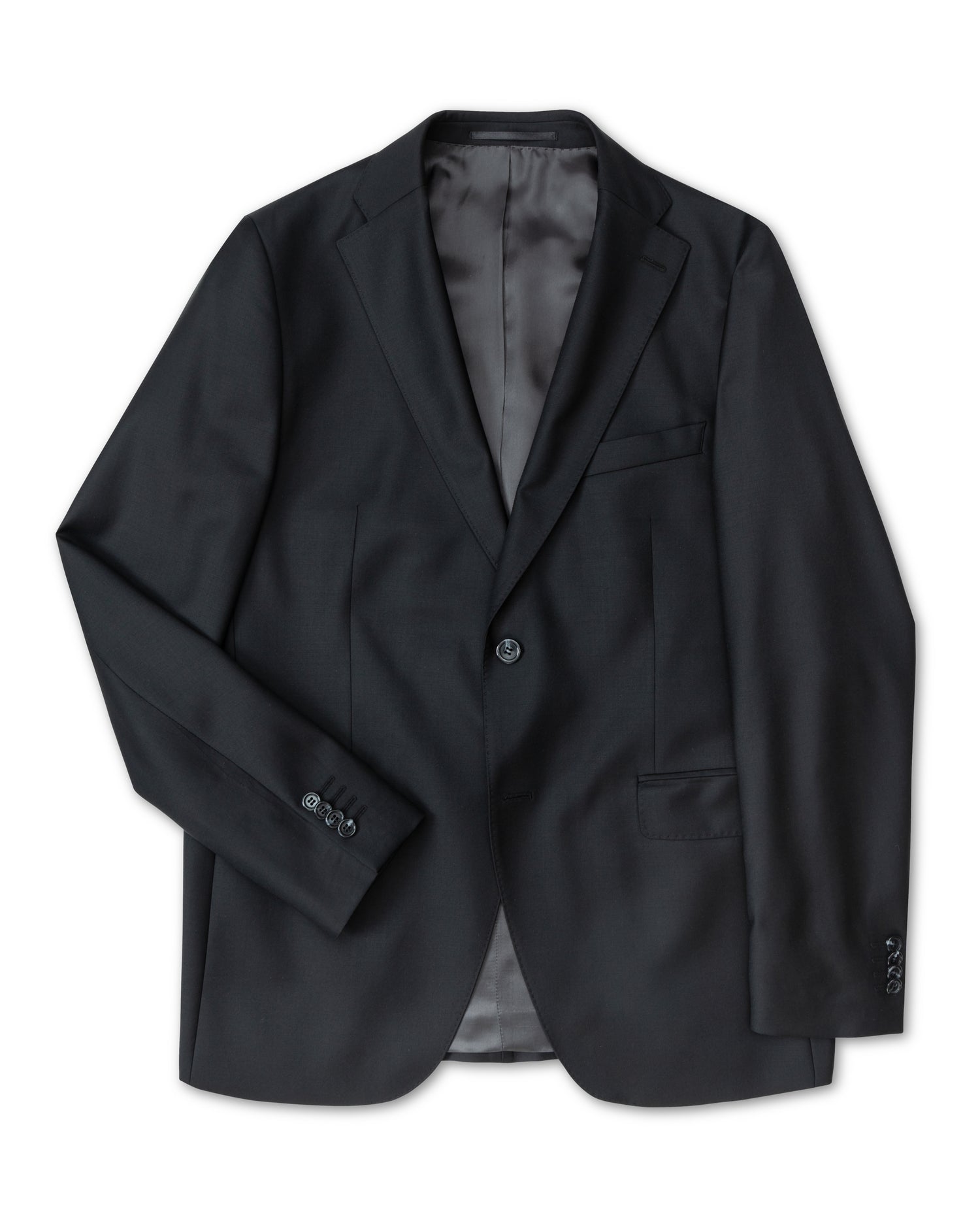 Black Vitale Barberis Wool Suit Jacket (7949532201182)