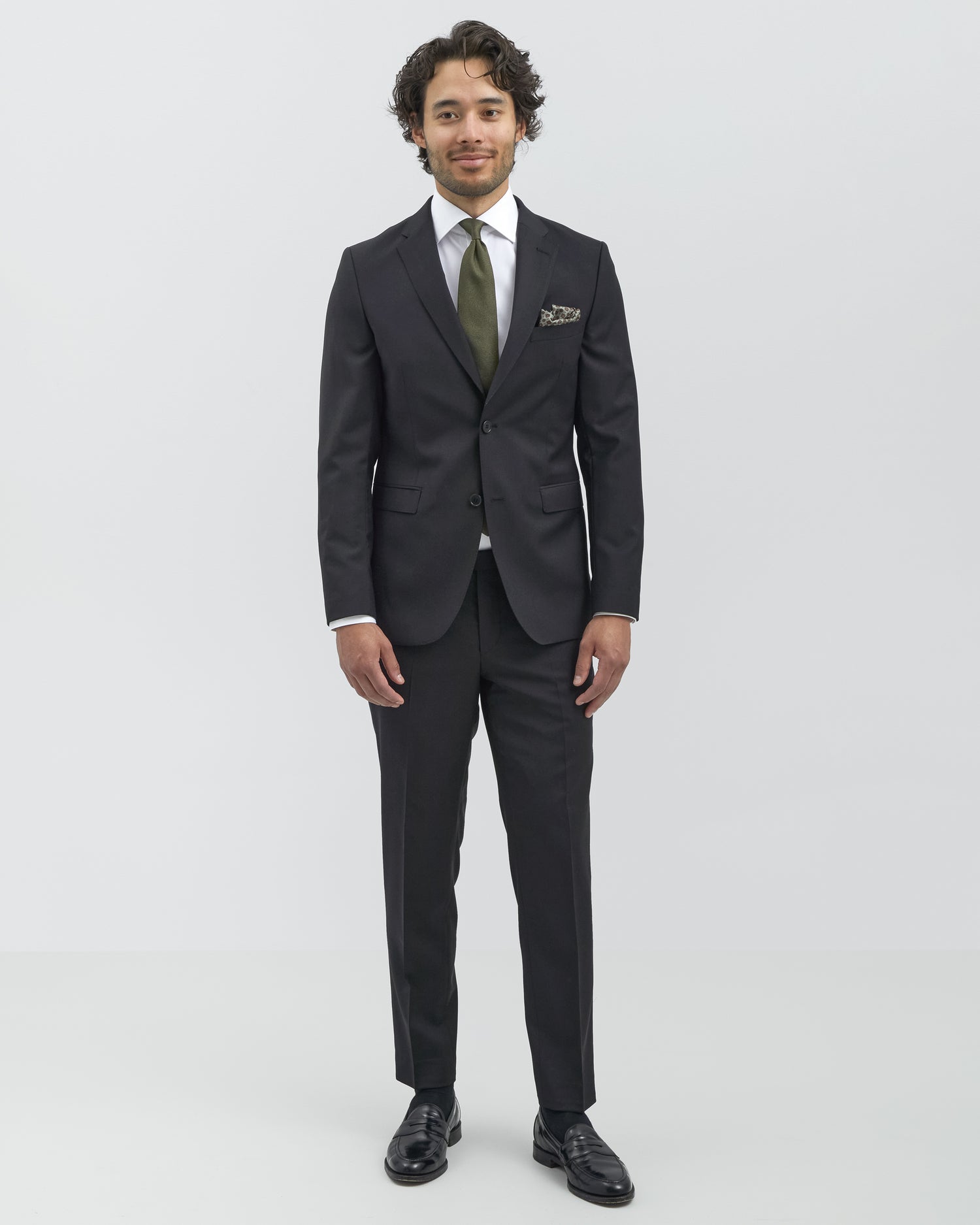 Musta puvuntakki Berlin <br>italialaista villaa <br> slim fit (1447131267)