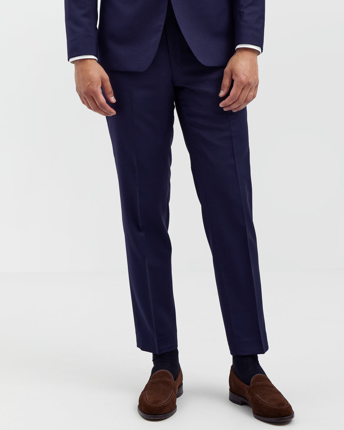 Helsinki puvunhousut <br> italialaista villaa <br> sininen <br> slim fit (2181549507)