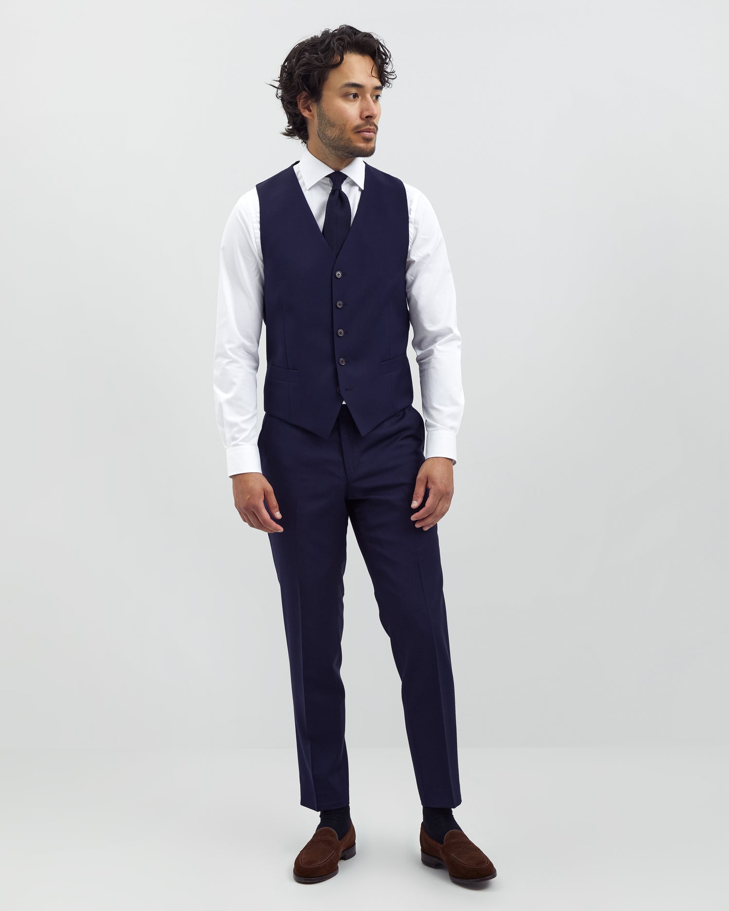 Sininen villapuku <br> natural stretch <br> slim fit (3546609987)