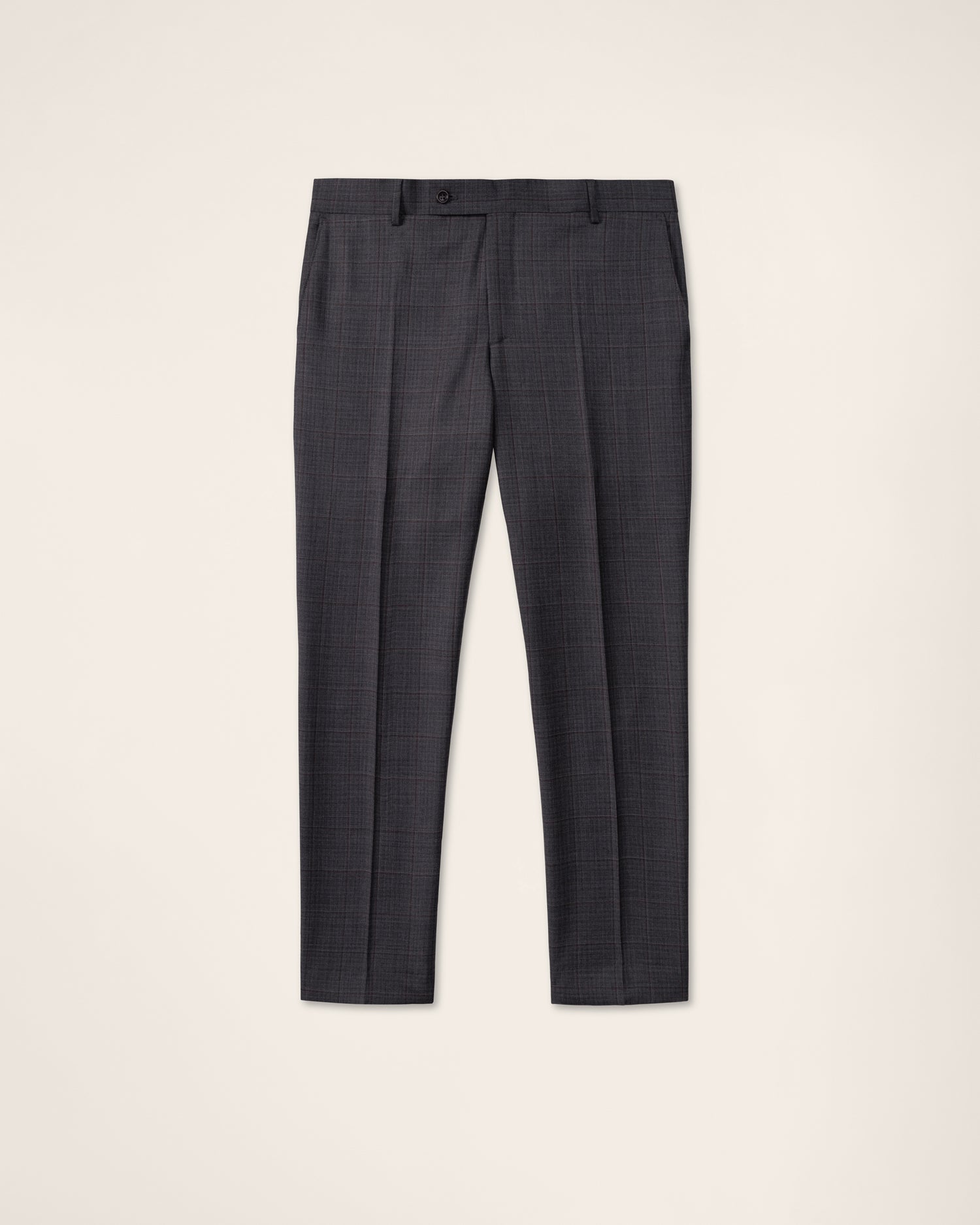 Premium Wool Suit in Navy Check