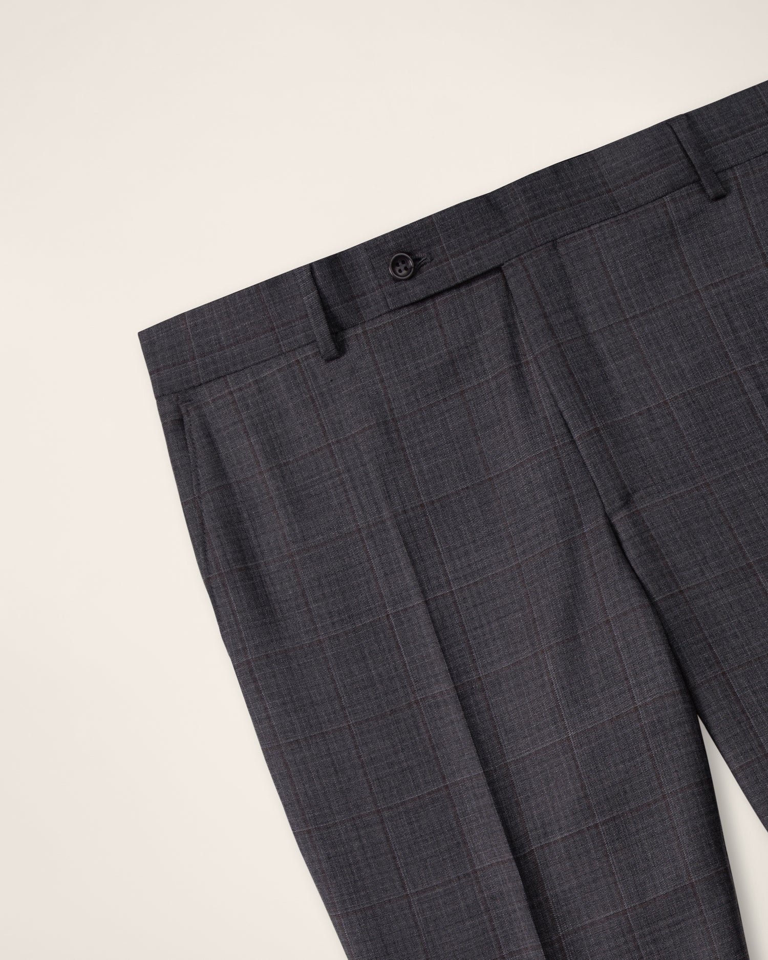 Premium Wool Suit in Navy Check