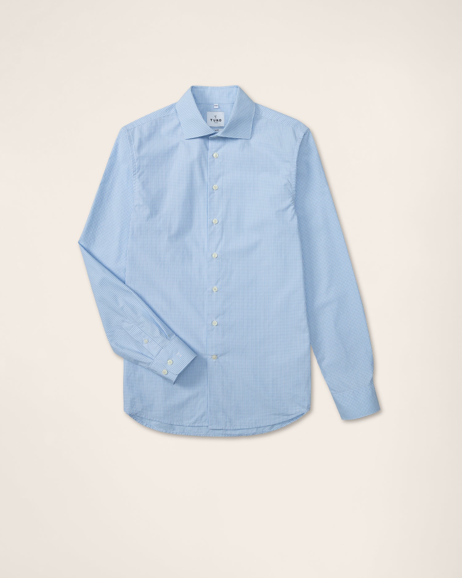 Light Blue Shirt in Micro Check