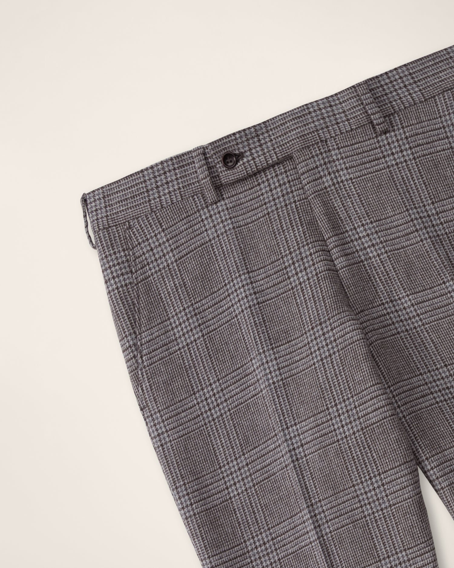 Flannel Trousers in Grey Check