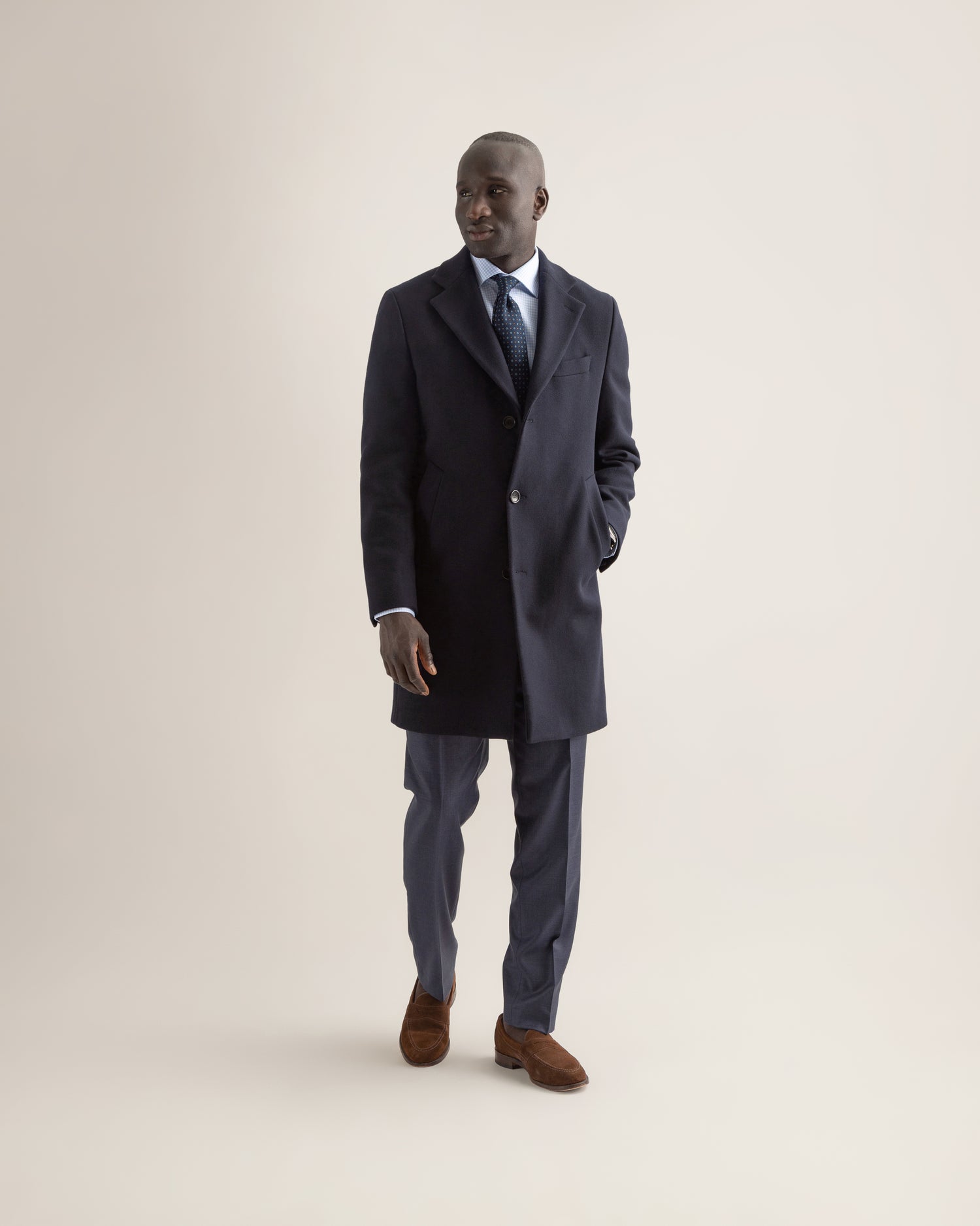 Overcoat in Dark Navy