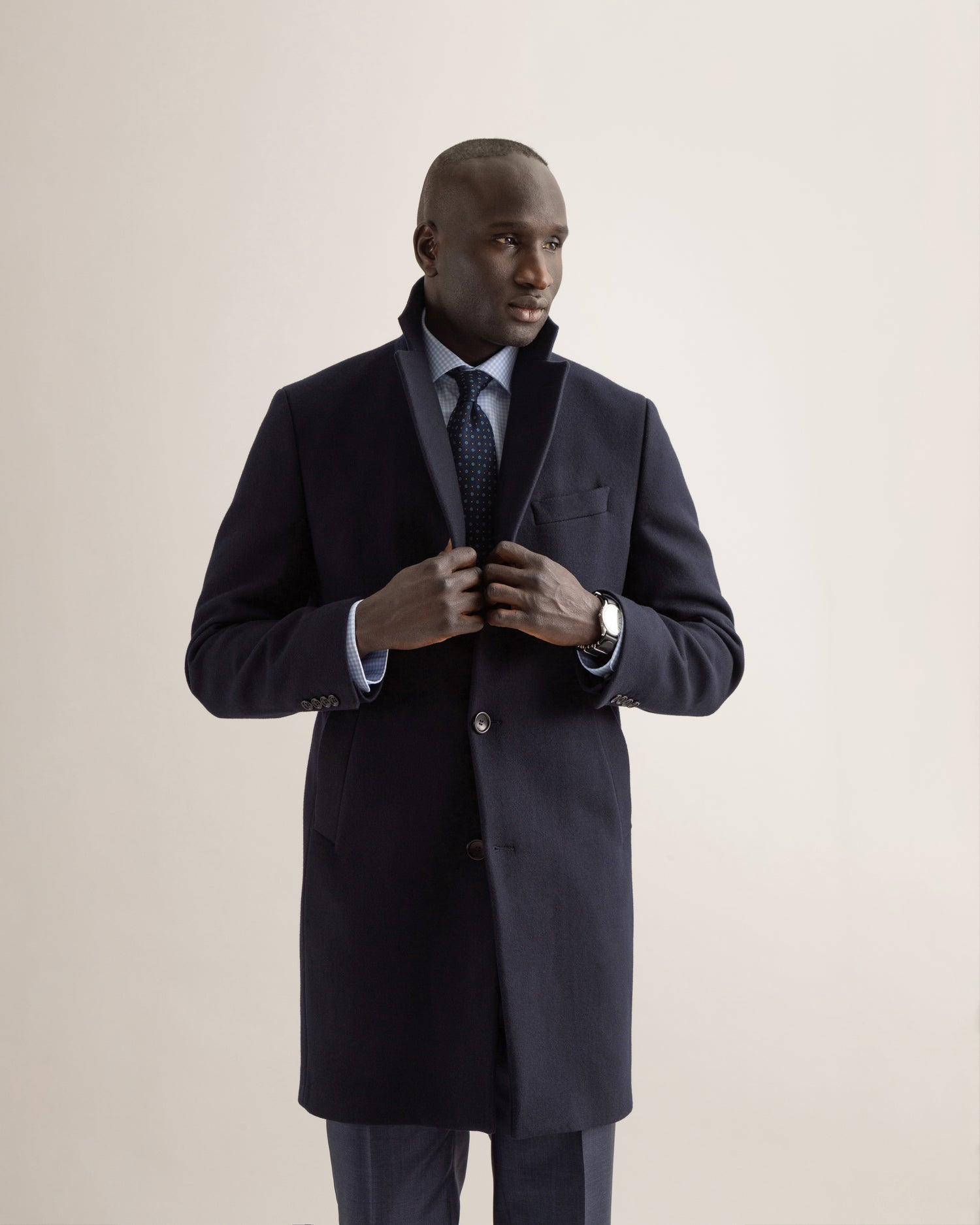 Overcoat in Dark Navy