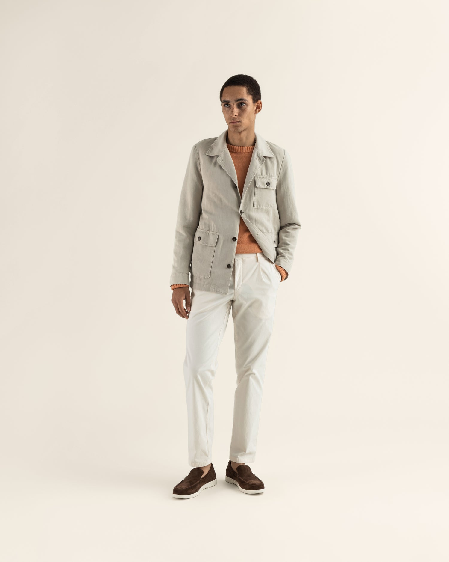 Casual Jacket in Light Grey