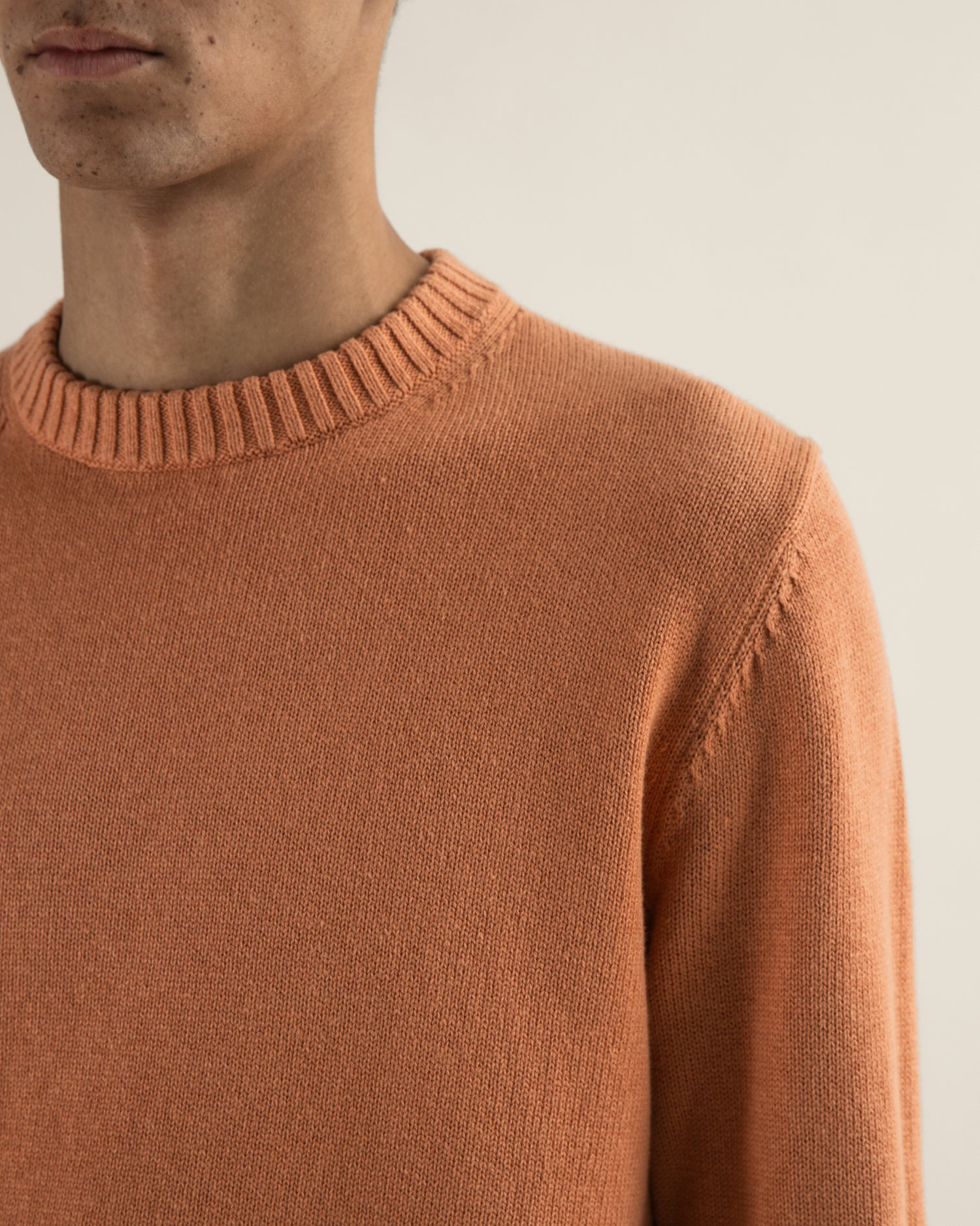 Crew-neck Pullover in Orange