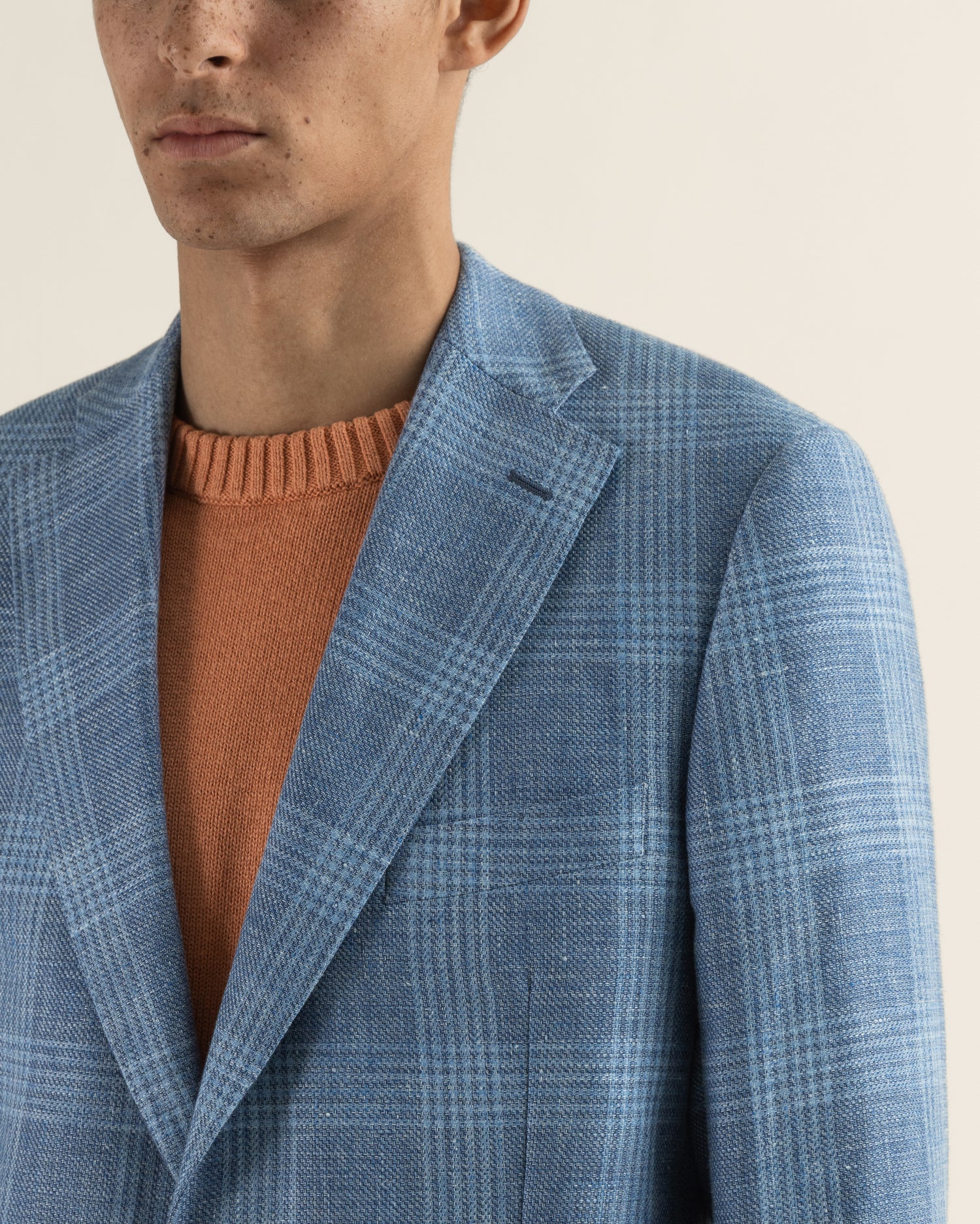 Blue Summer Blazer in Check