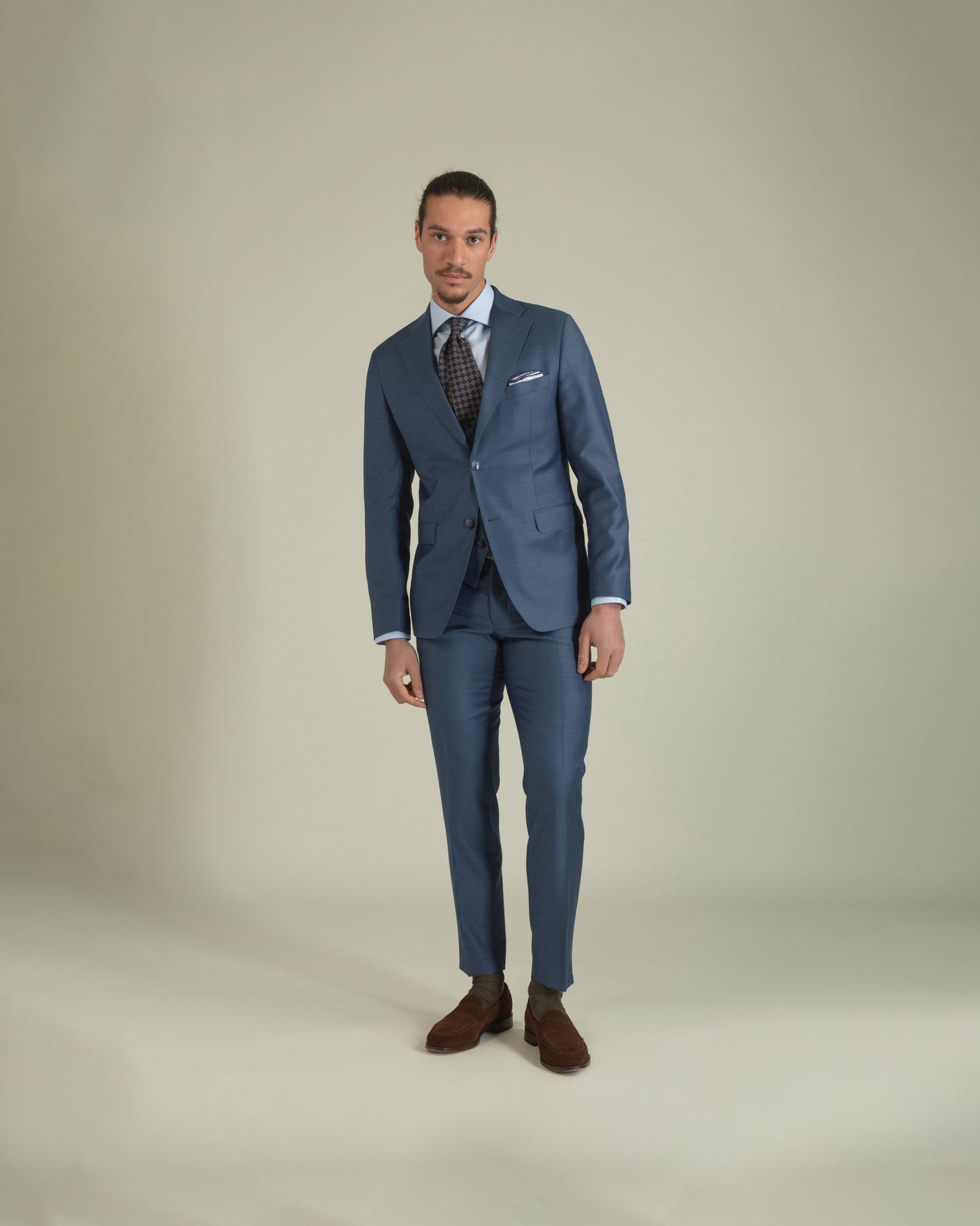 Blue Premium Wool Suit in Modern Fit (8651881677130)