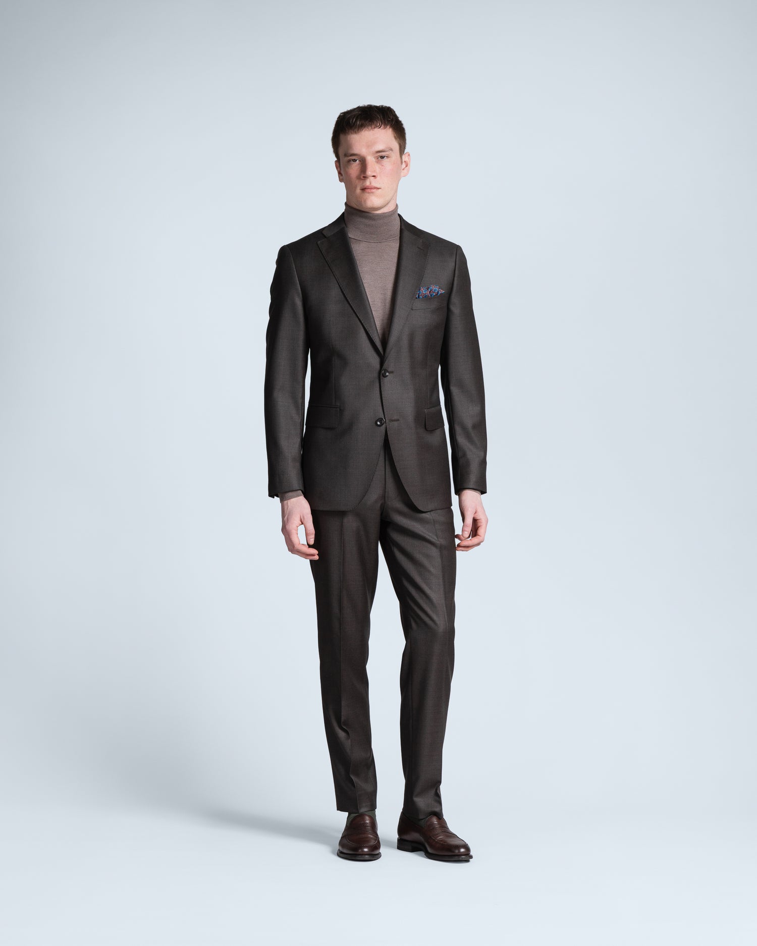 Premium Wool Suit in Dark Brown (10263958749514) (10265418924362)