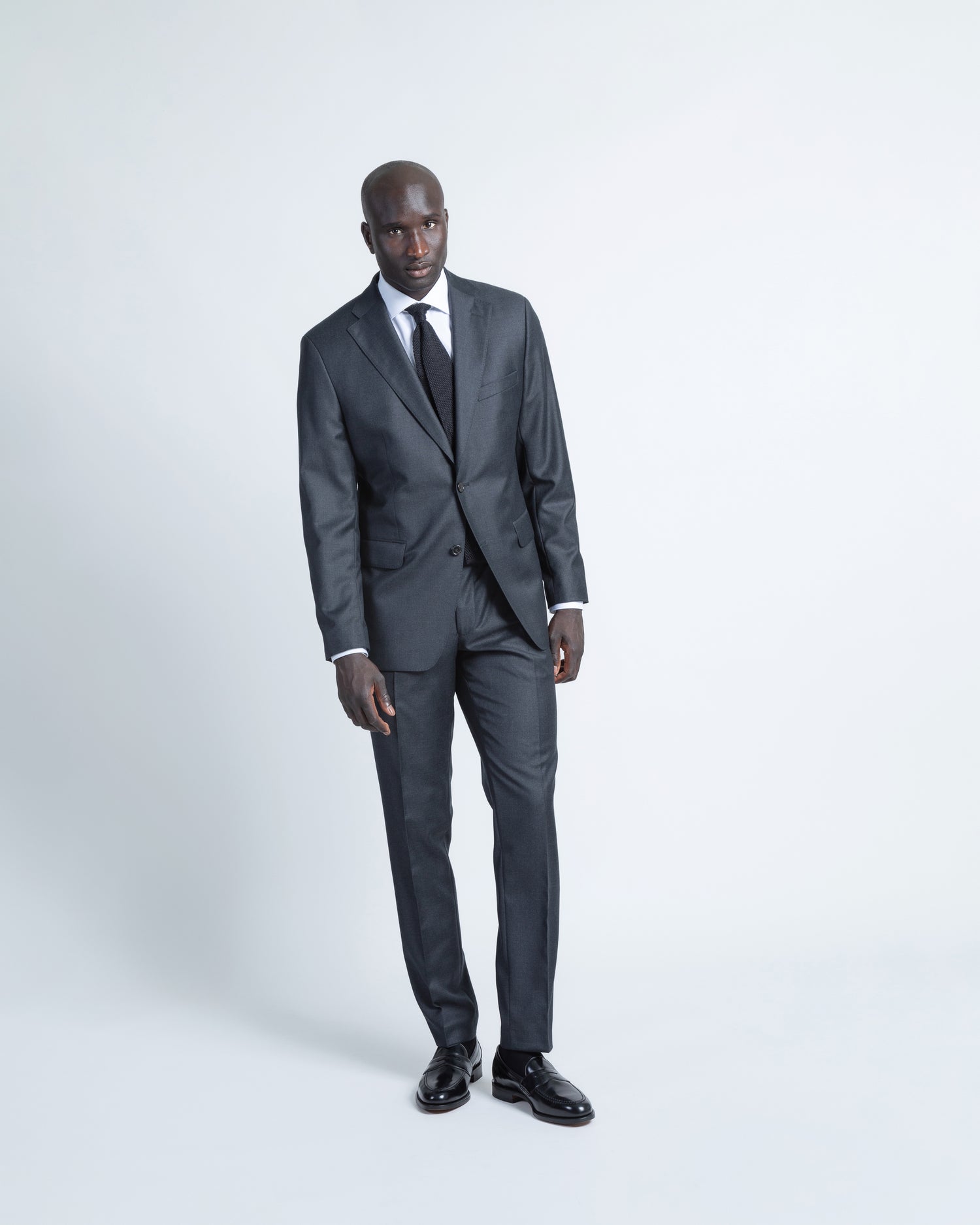 Charcoal Vitale Barberis Wool Suit (9374408278346)