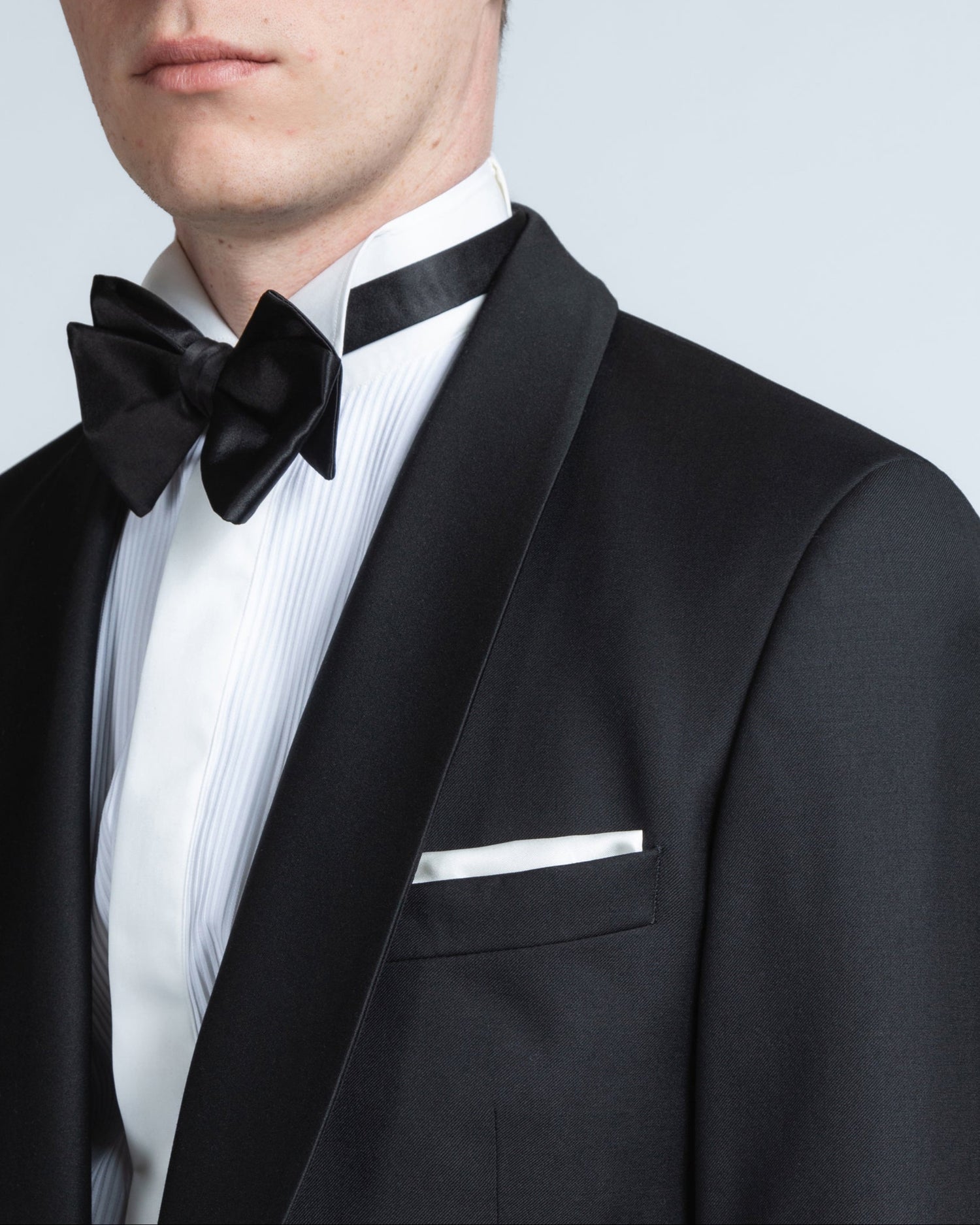 Black Slim fit Tuxedo in Premium 110's Wool (10182594560330)
