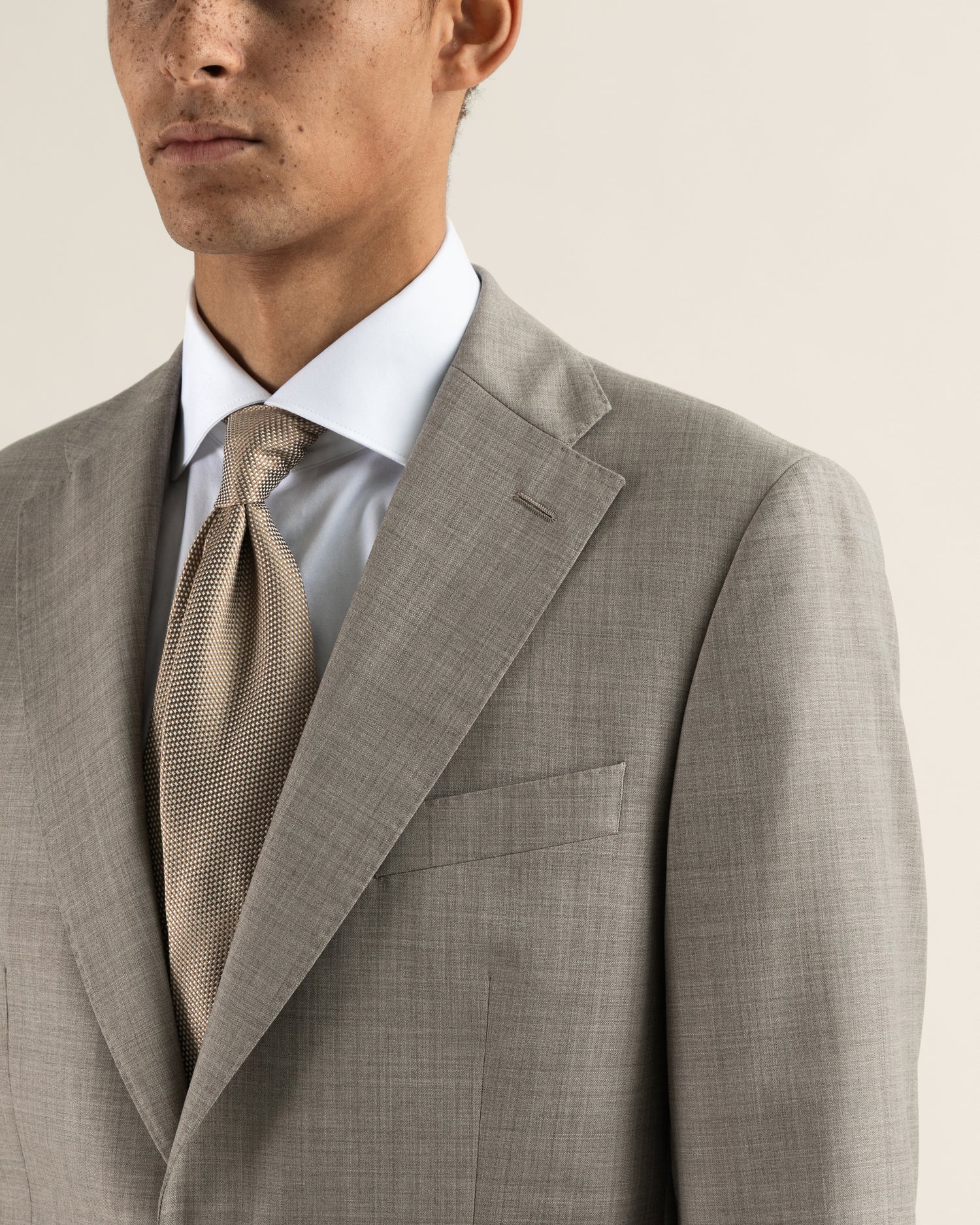 Premium Wool Suit in Light Beige