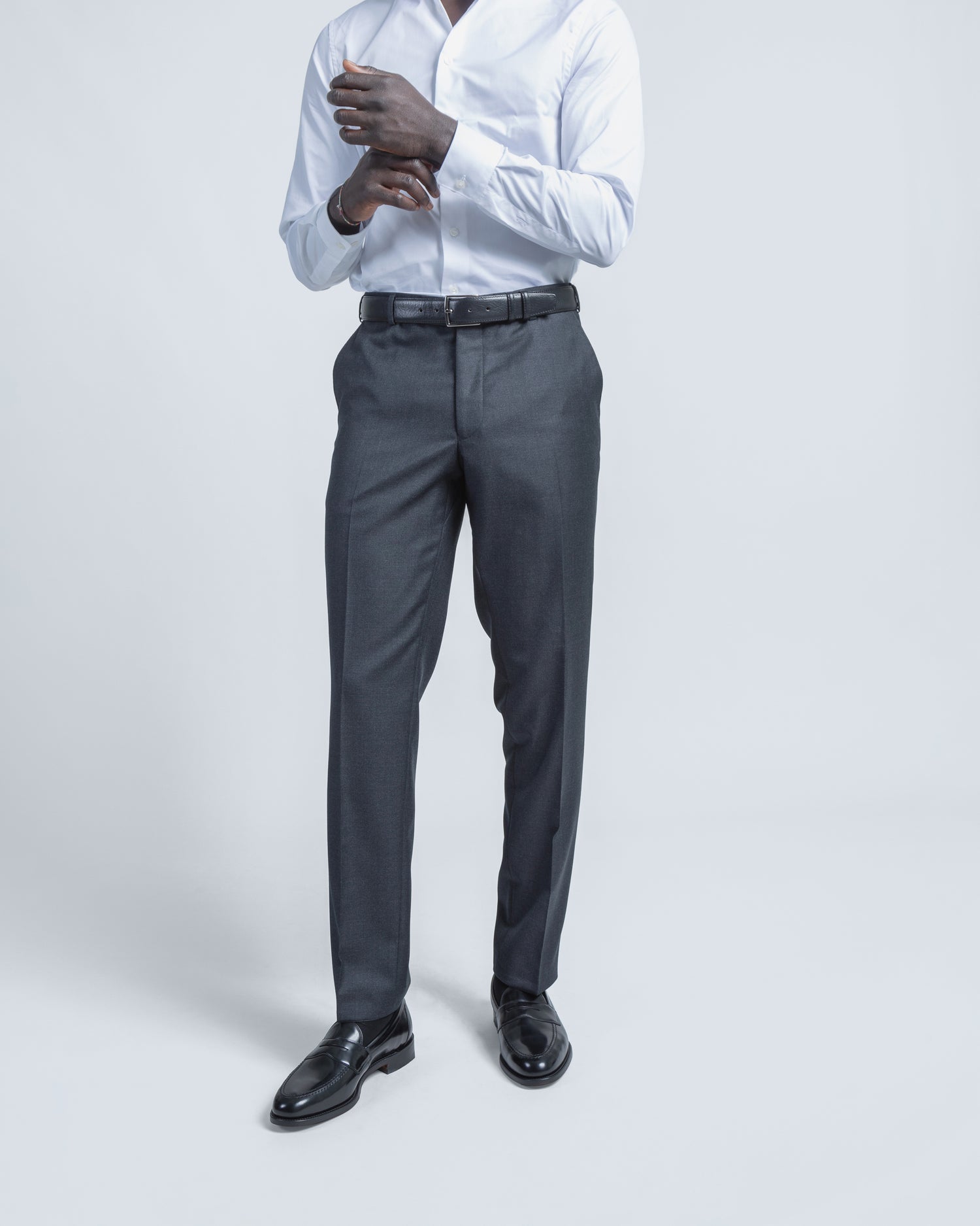 Charcoal Vitale Barberis Wool Suit (9374408278346)