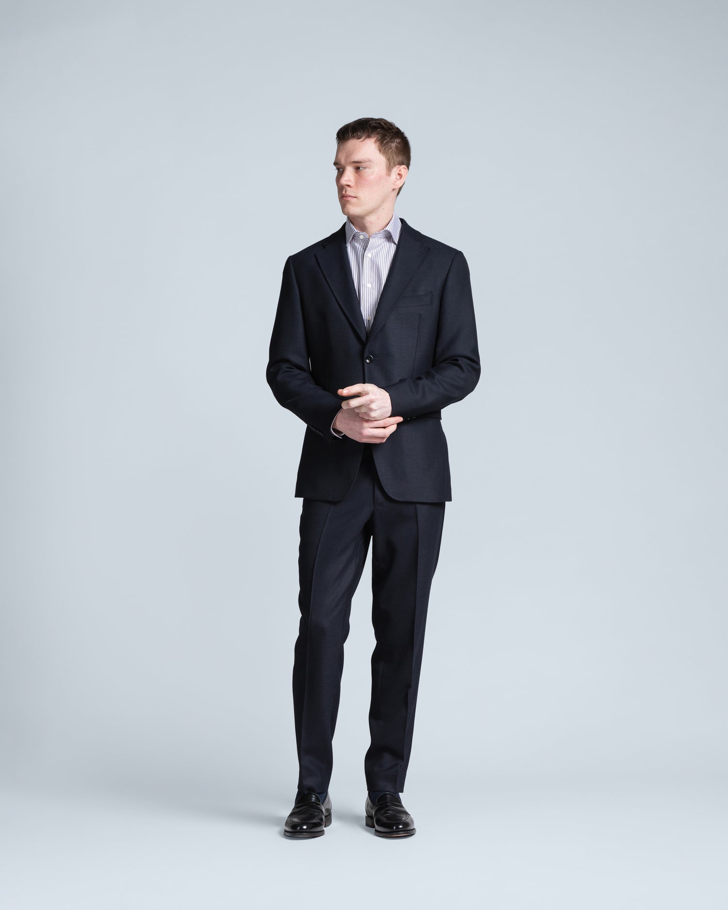 Navy Twill Suit in Wool (10277305680202)