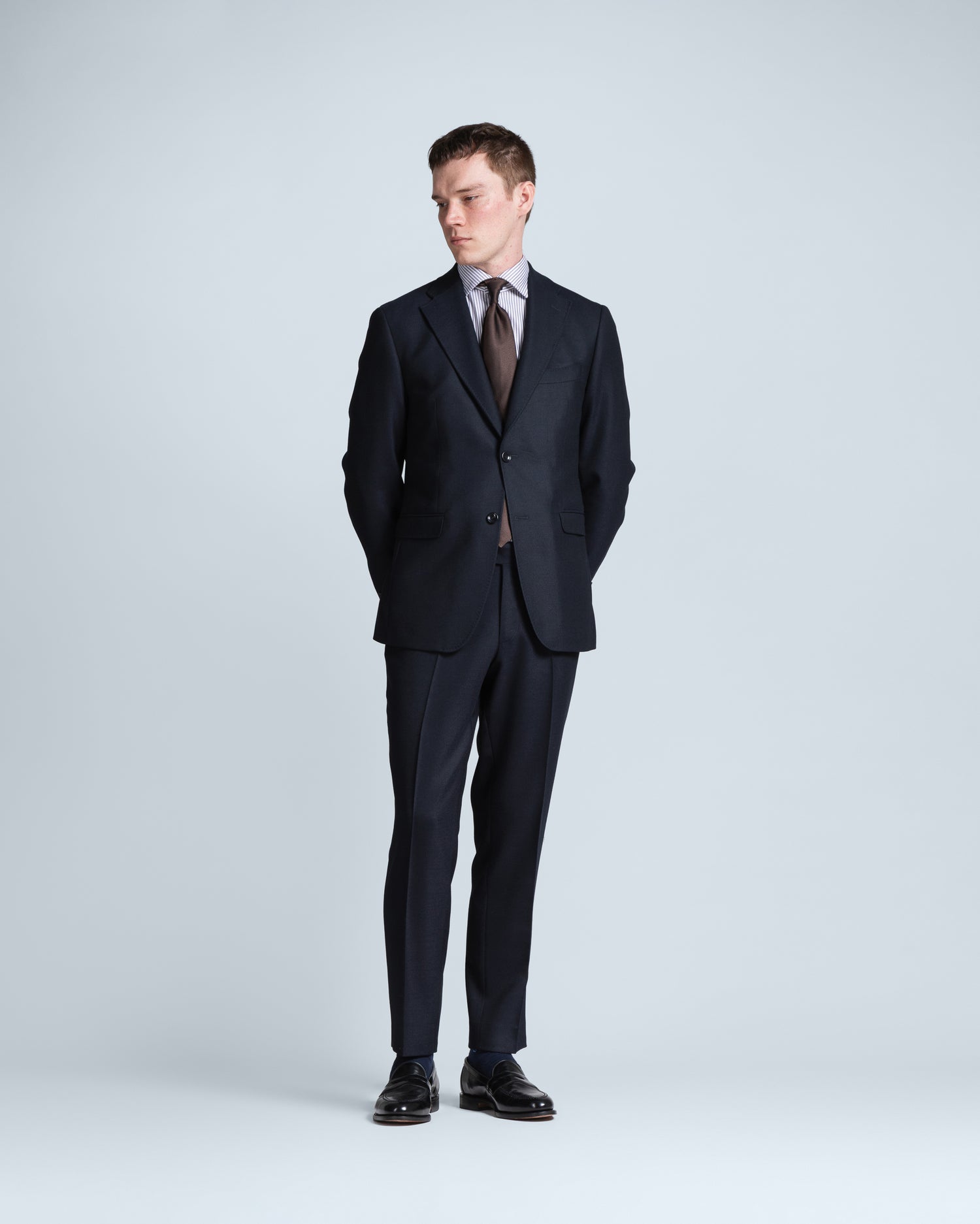 Navy Twill Suit in Wool (10277305680202)
