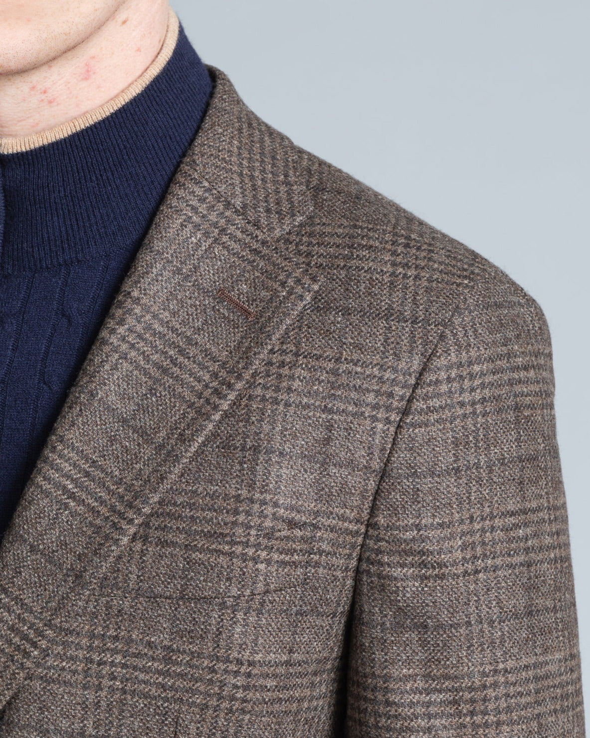 Brown Checked Wool-Casmere Blazer (10287548465482)