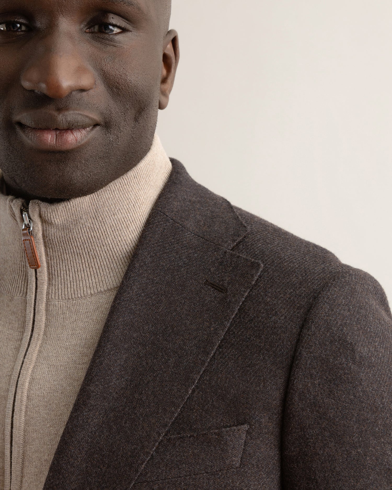 Half-lined Blazer in Brown