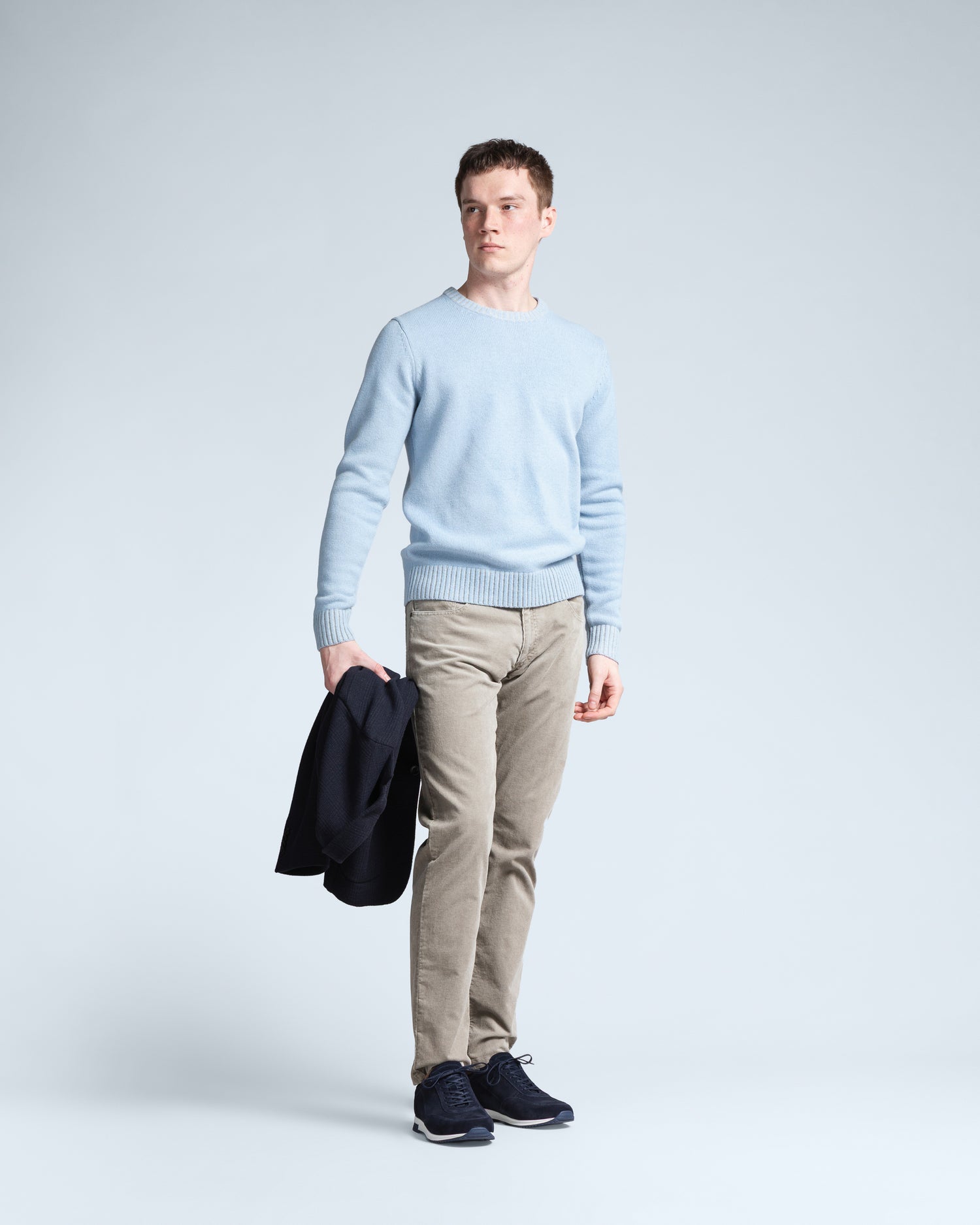 Crew Neck Jumper in Light Blue (10282016375114)
